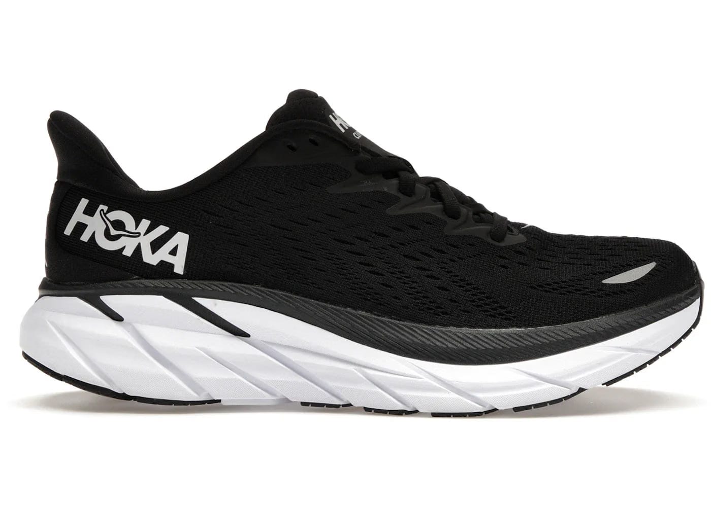 Hoka One One Clifton 8 Black White Womens