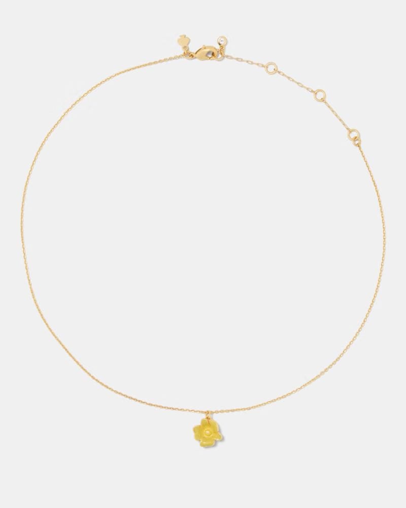 Golden Bloom Flower Pendant