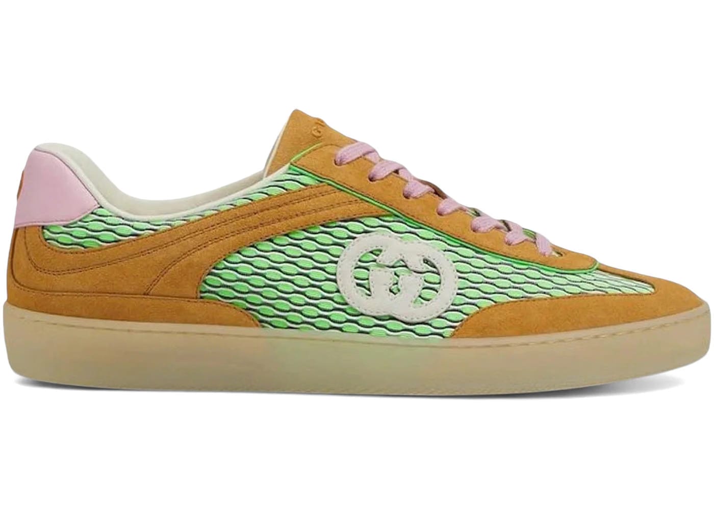 Gucci G75 Low Sneakers Green Brown Pink