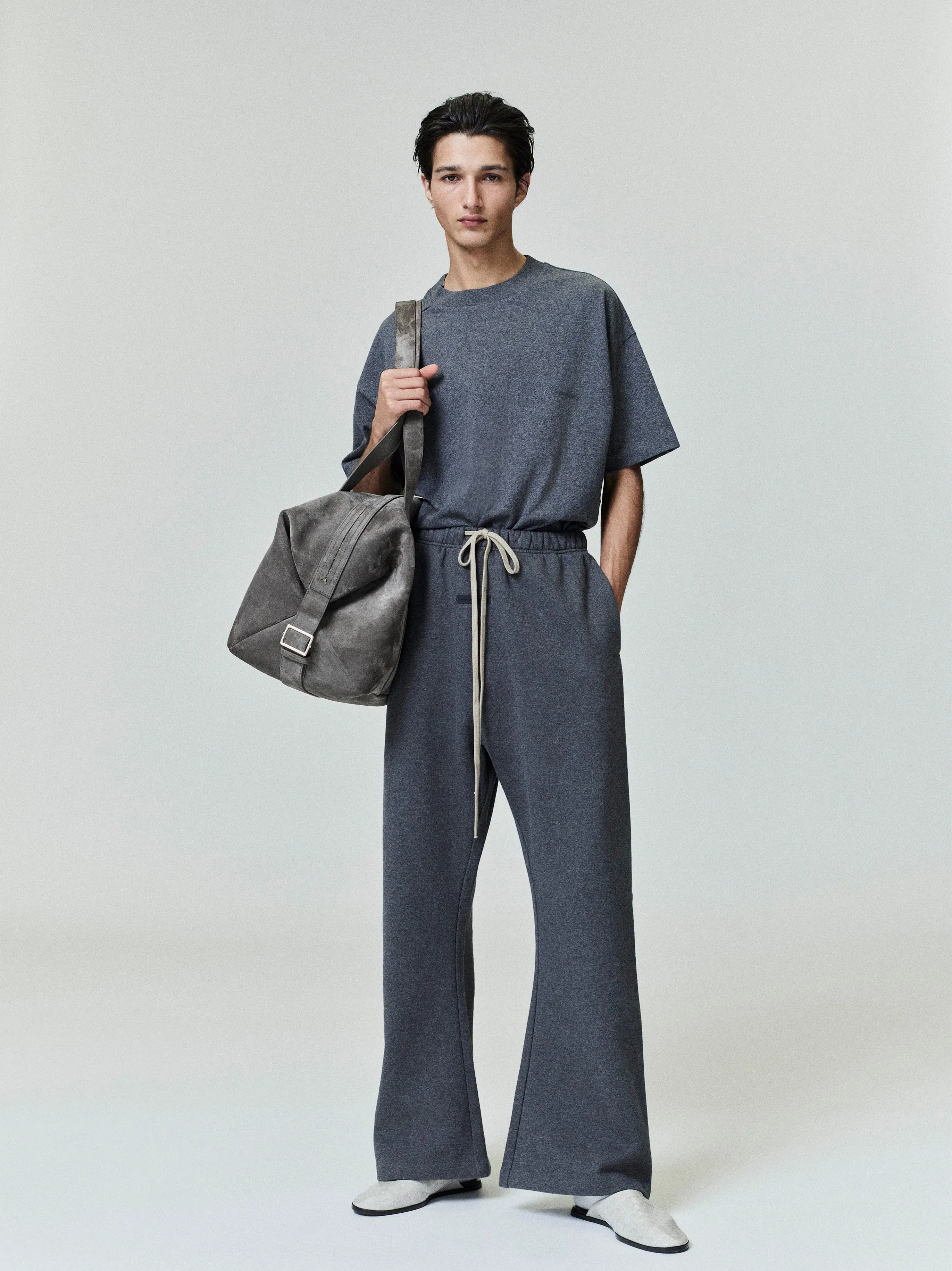 Fear of God Essentials Flare Sweatpants Charcoal Heather