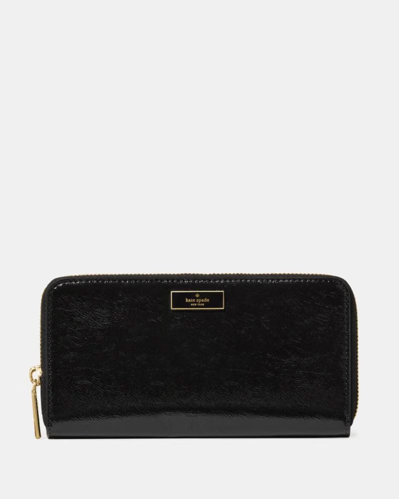 Bridget Crinkle Patent Large Continental Wallet