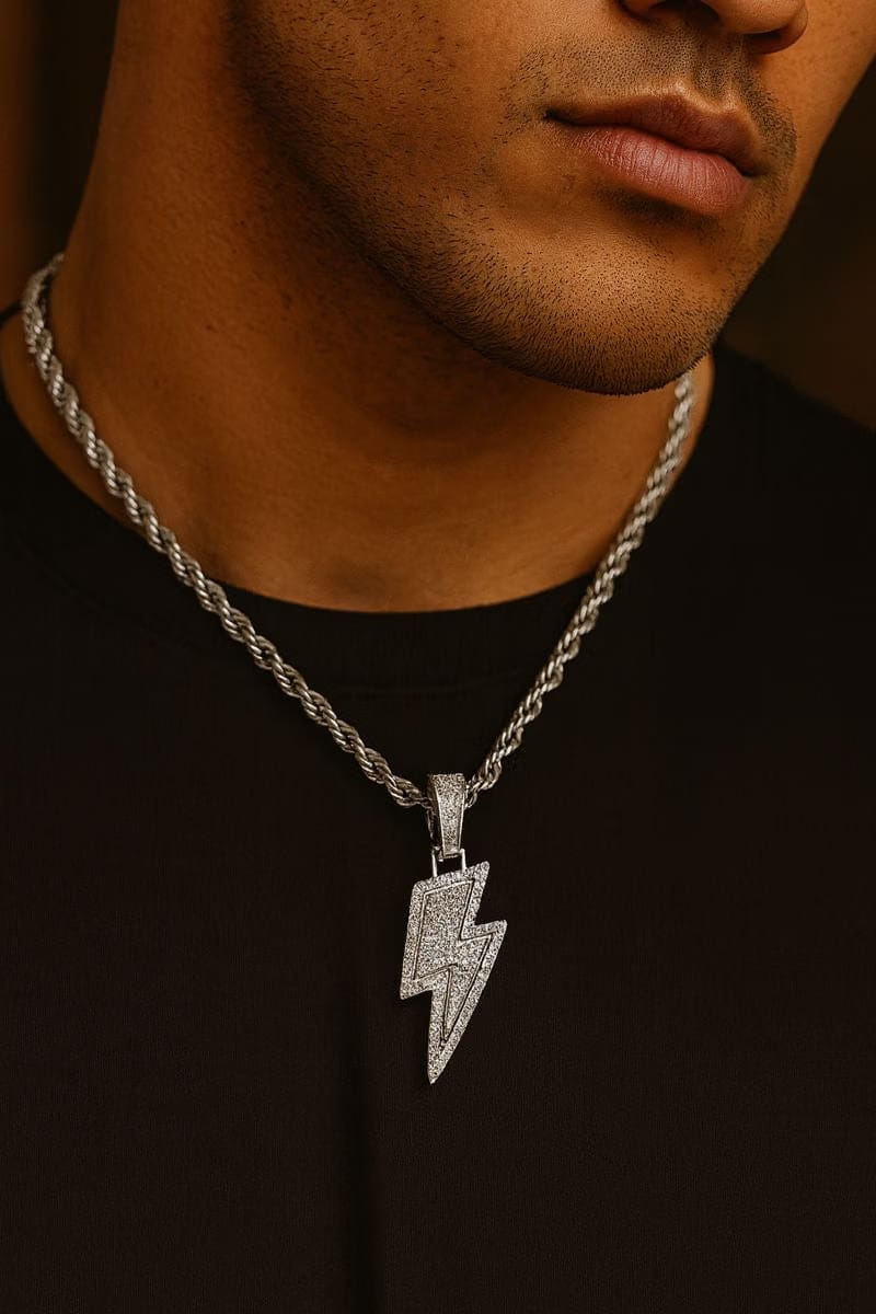 Lightning Zircon Pendant Necklace
