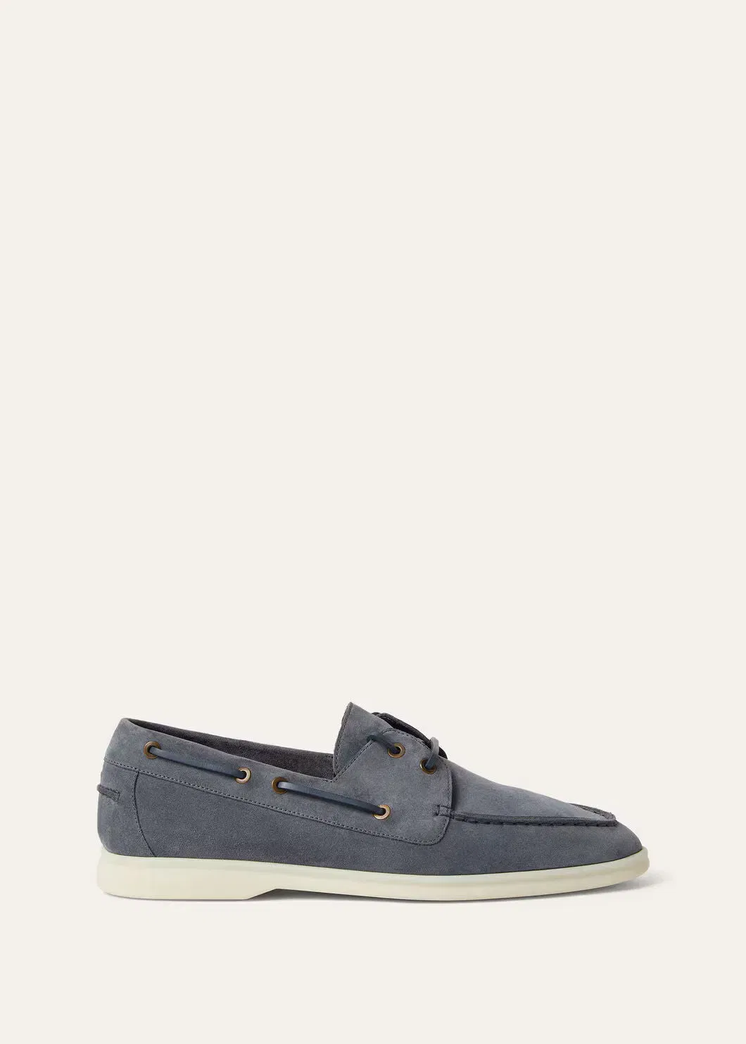 LoroPiana Sea-Sail Walk Loafer Marina Grey
