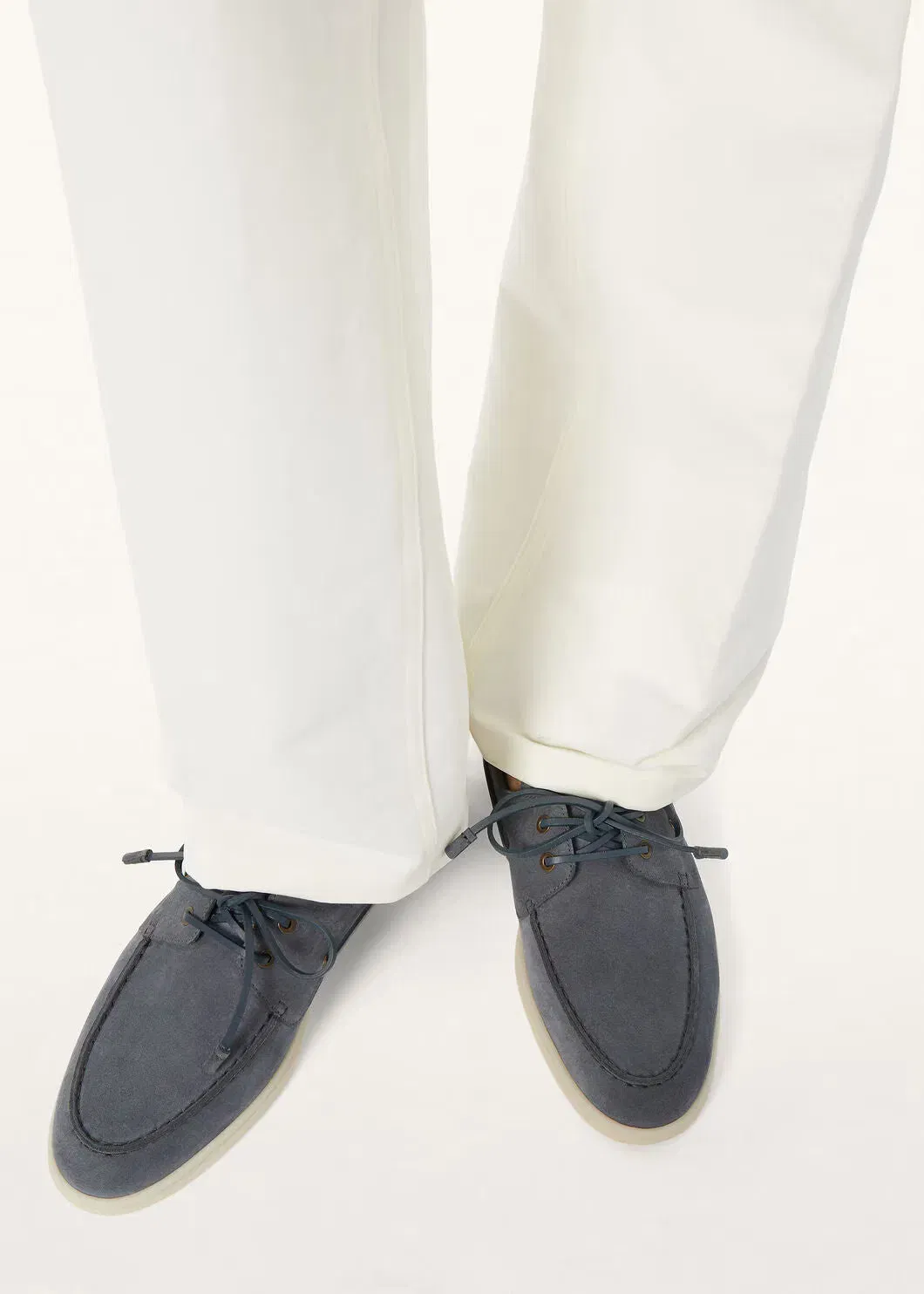 LoroPiana Sea-Sail Walk Loafer Marina Grey