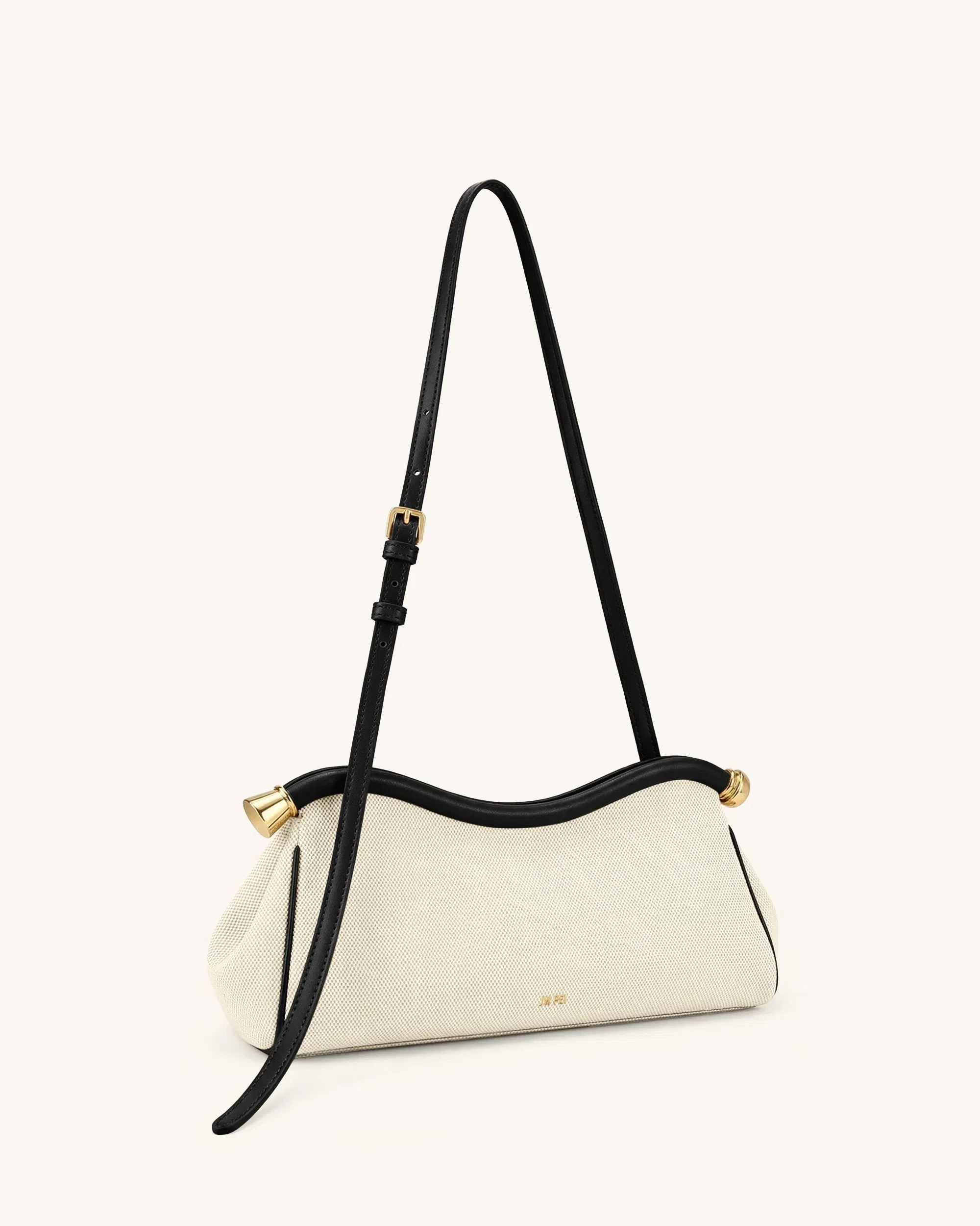 Naomi Curved Shoulder Bag - Blue Denim