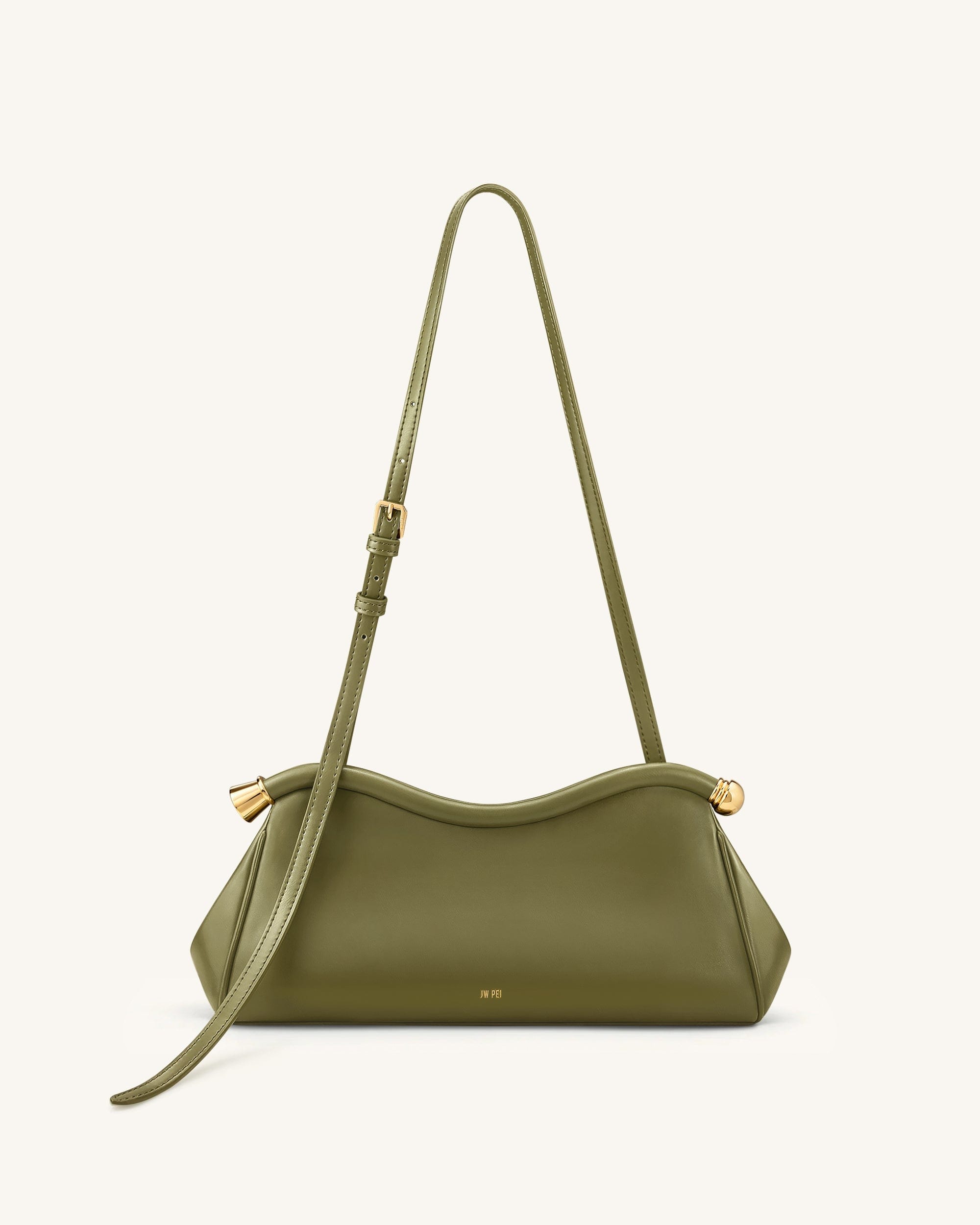 Naomi Curved Shoulder Bag - Blue Denim