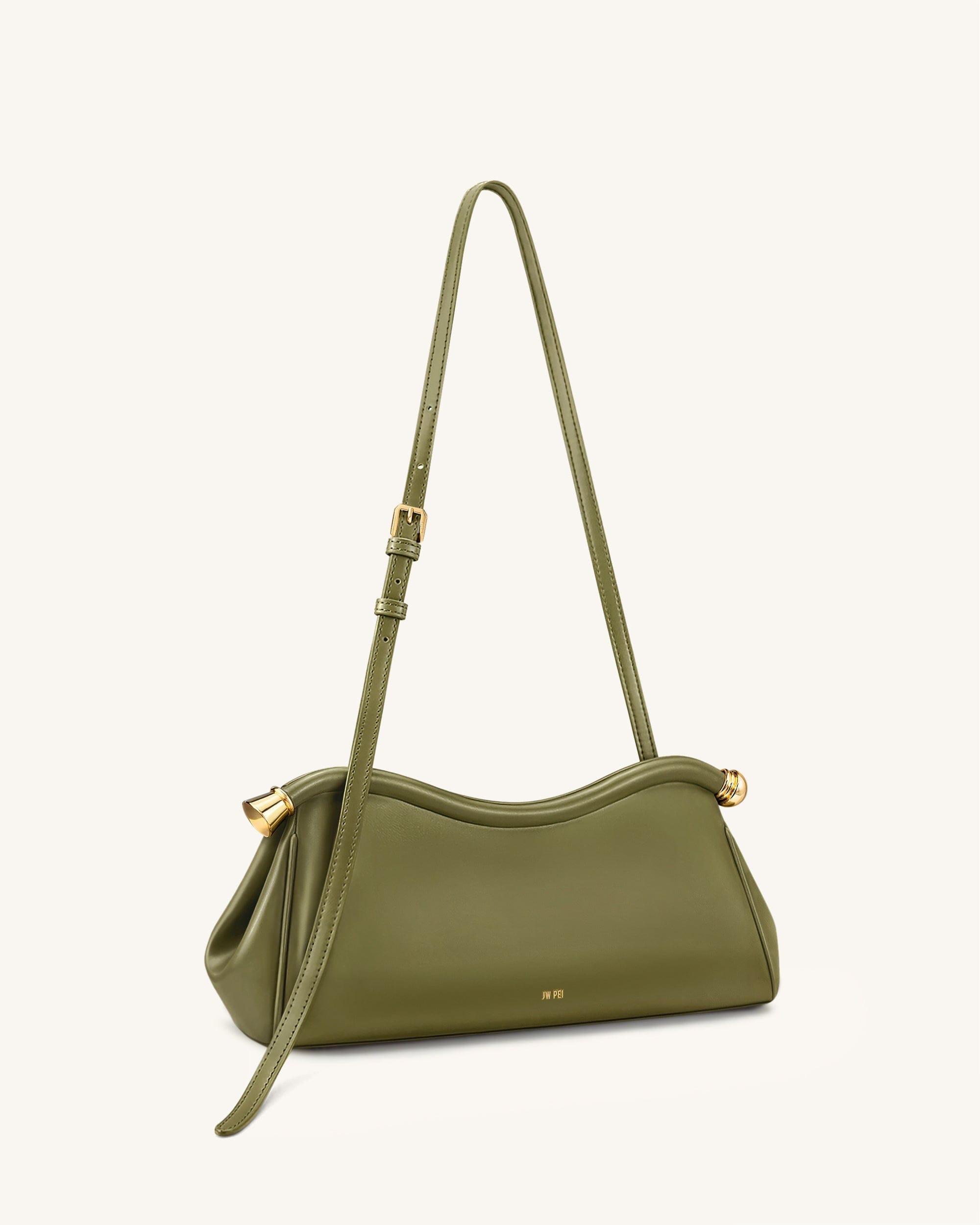 Naomi Curved Shoulder Bag - Blue Denim