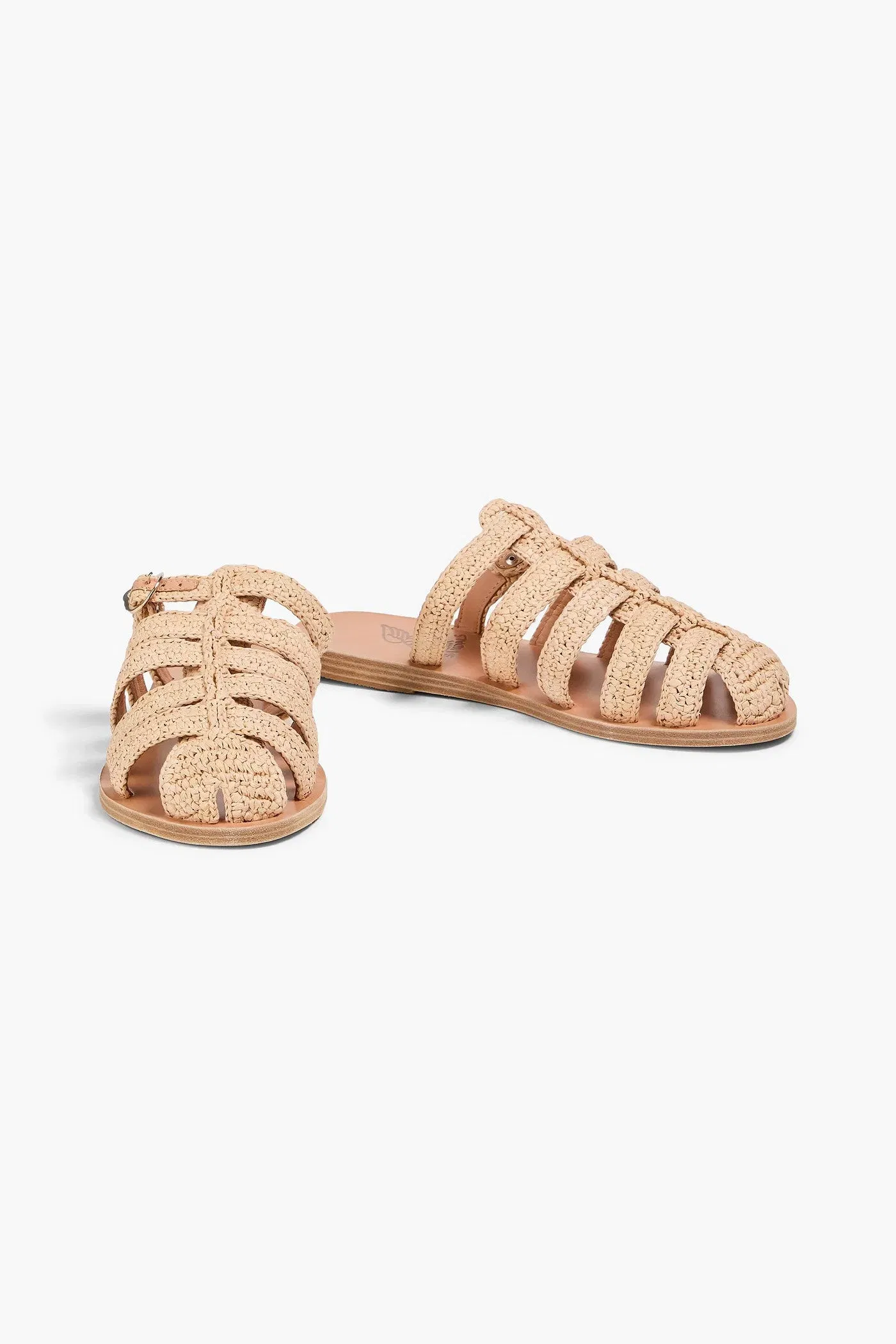 Ancient Greek Sandals Cosima Raffia Sandals Beige Women's