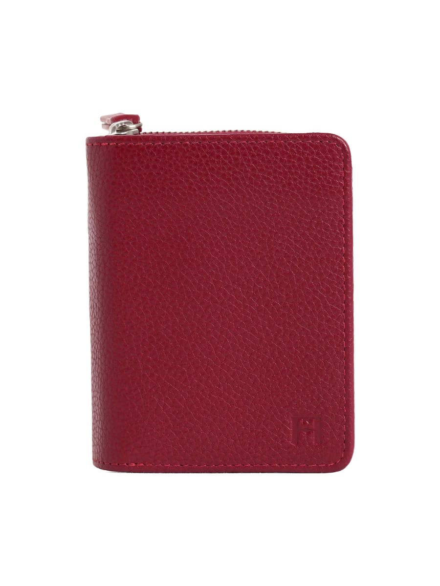 Aero Bi-Fold Wallet, Leather With RFID Blocking | Red