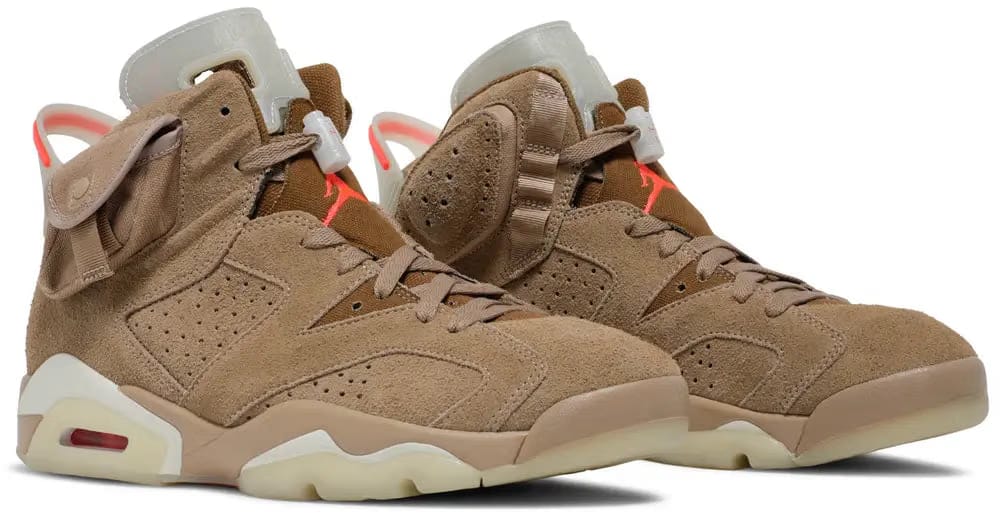AIR JORDAN 6 RETRO TRAVIS SCOTT BRITISH KHAKI SPECIAL BOX