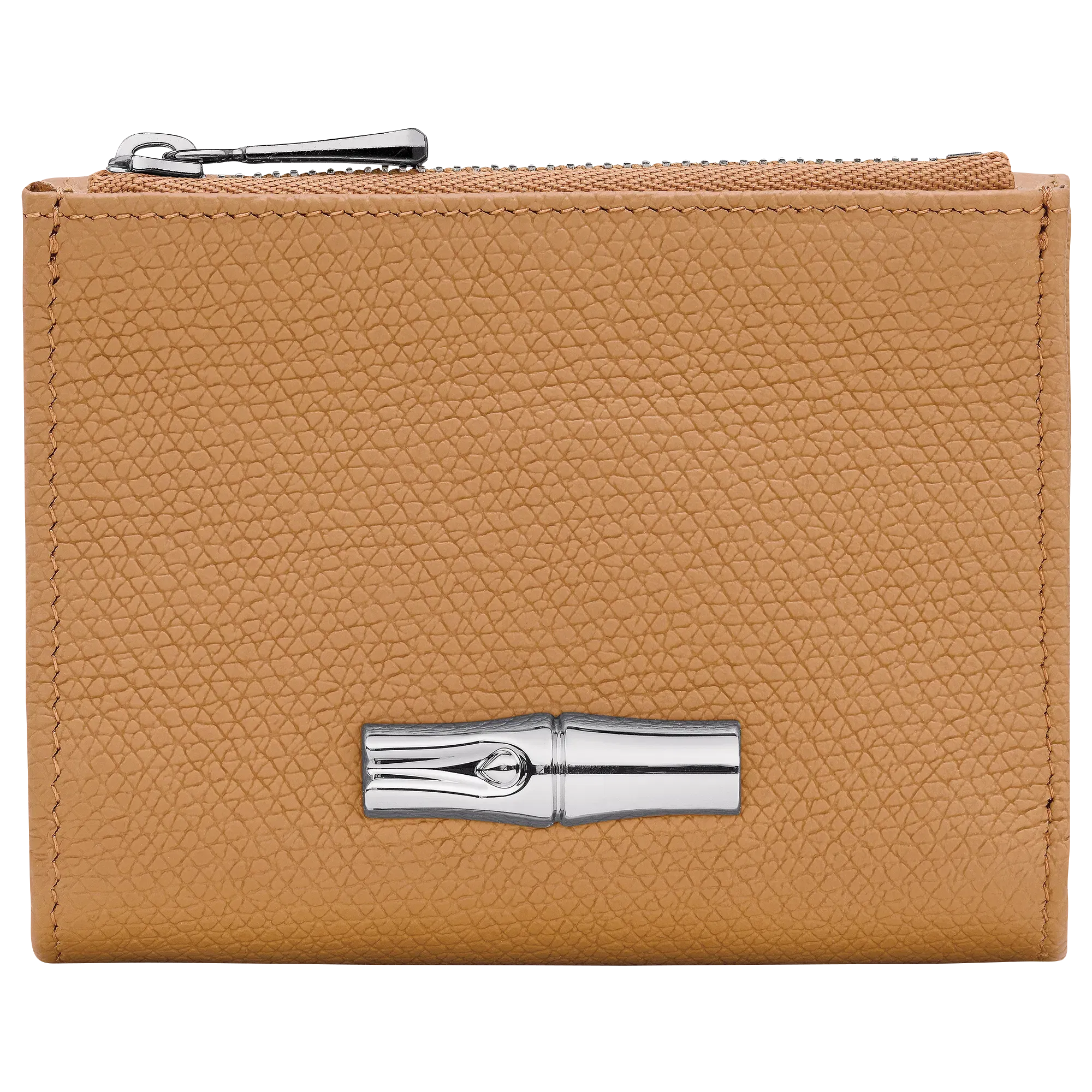 Longchamp Le Roseau Compact wallet Walnut