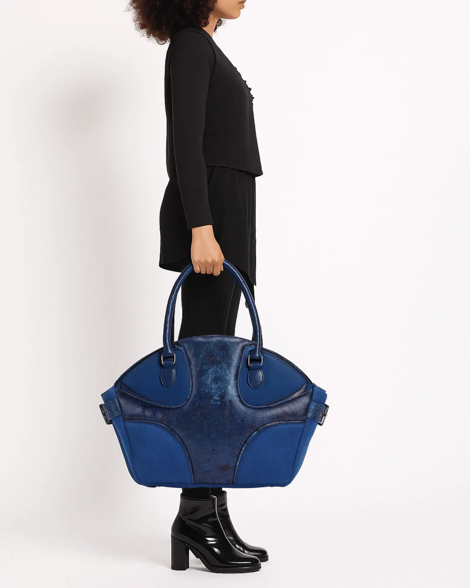 Muddled Cargo Tote - Cracked Indigo