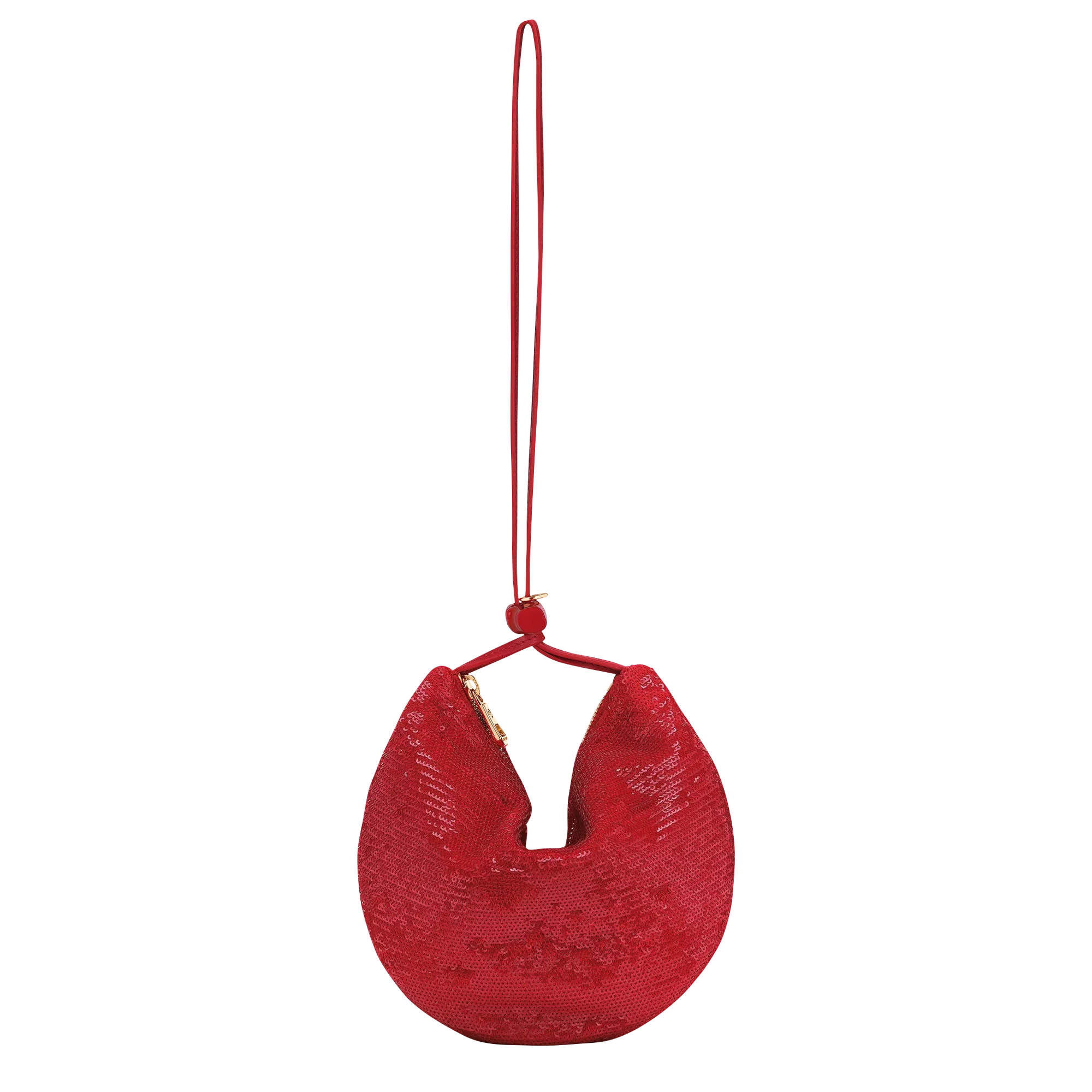 Longchamp Le Roseau Clutch Red