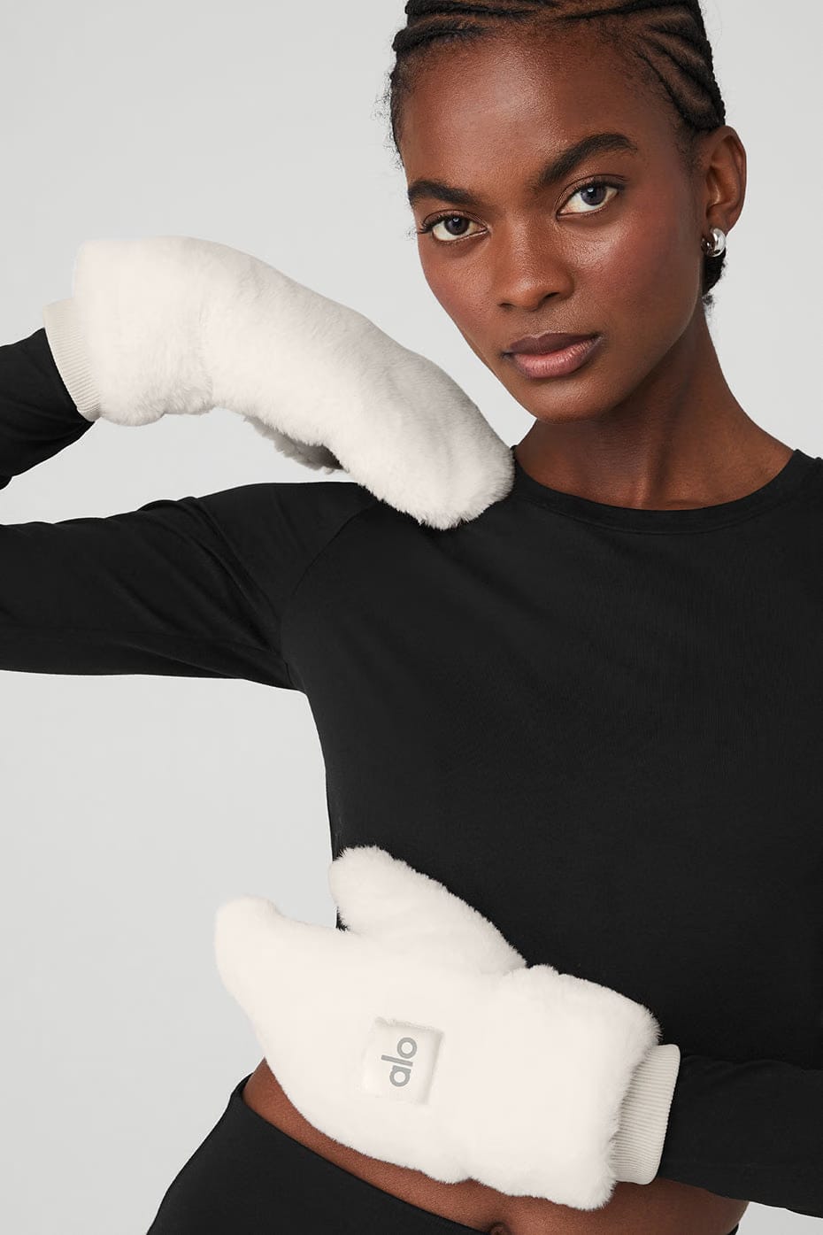 Alo Yoga Faux Fur Mittens