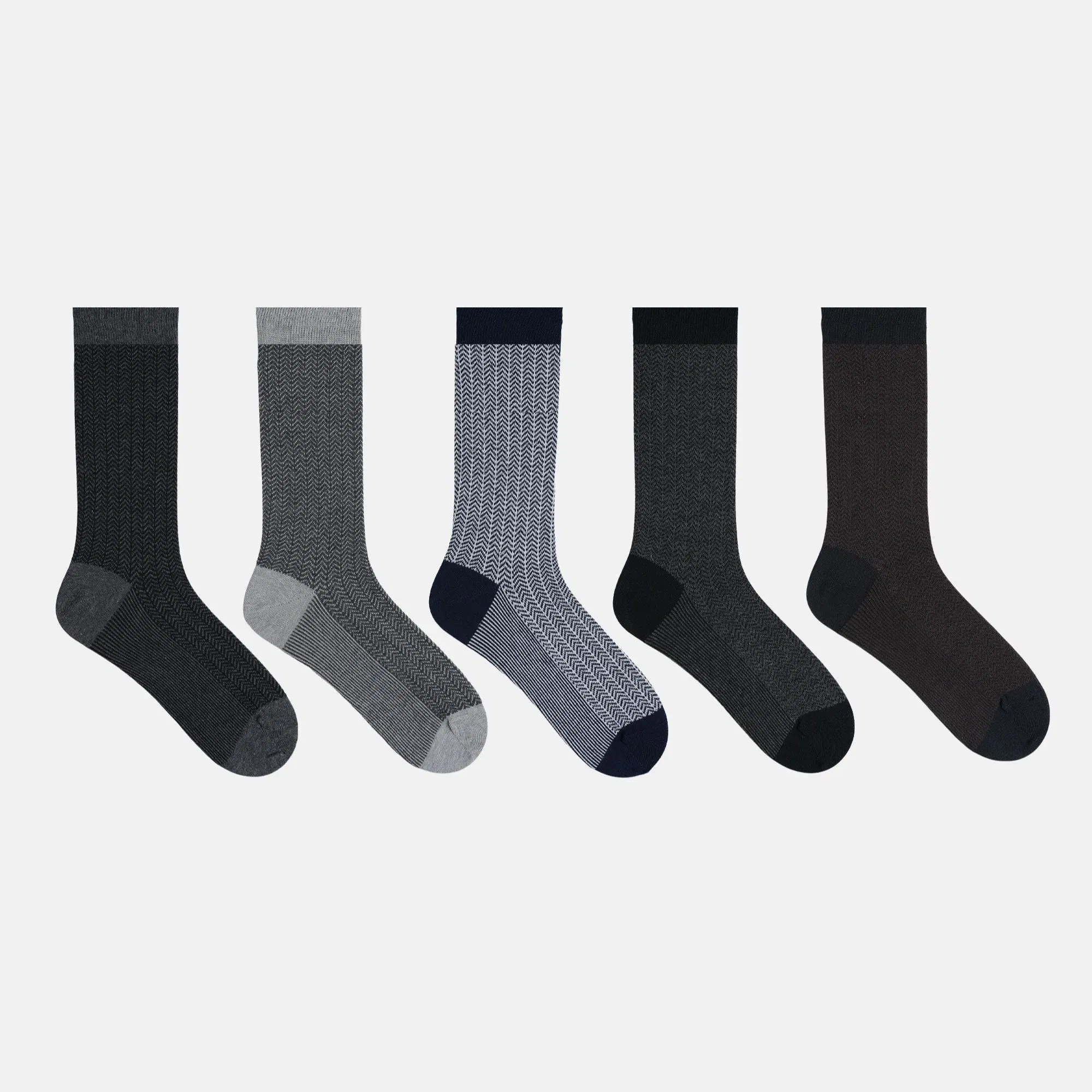 Men’s Patterned Cotton Crew Socks