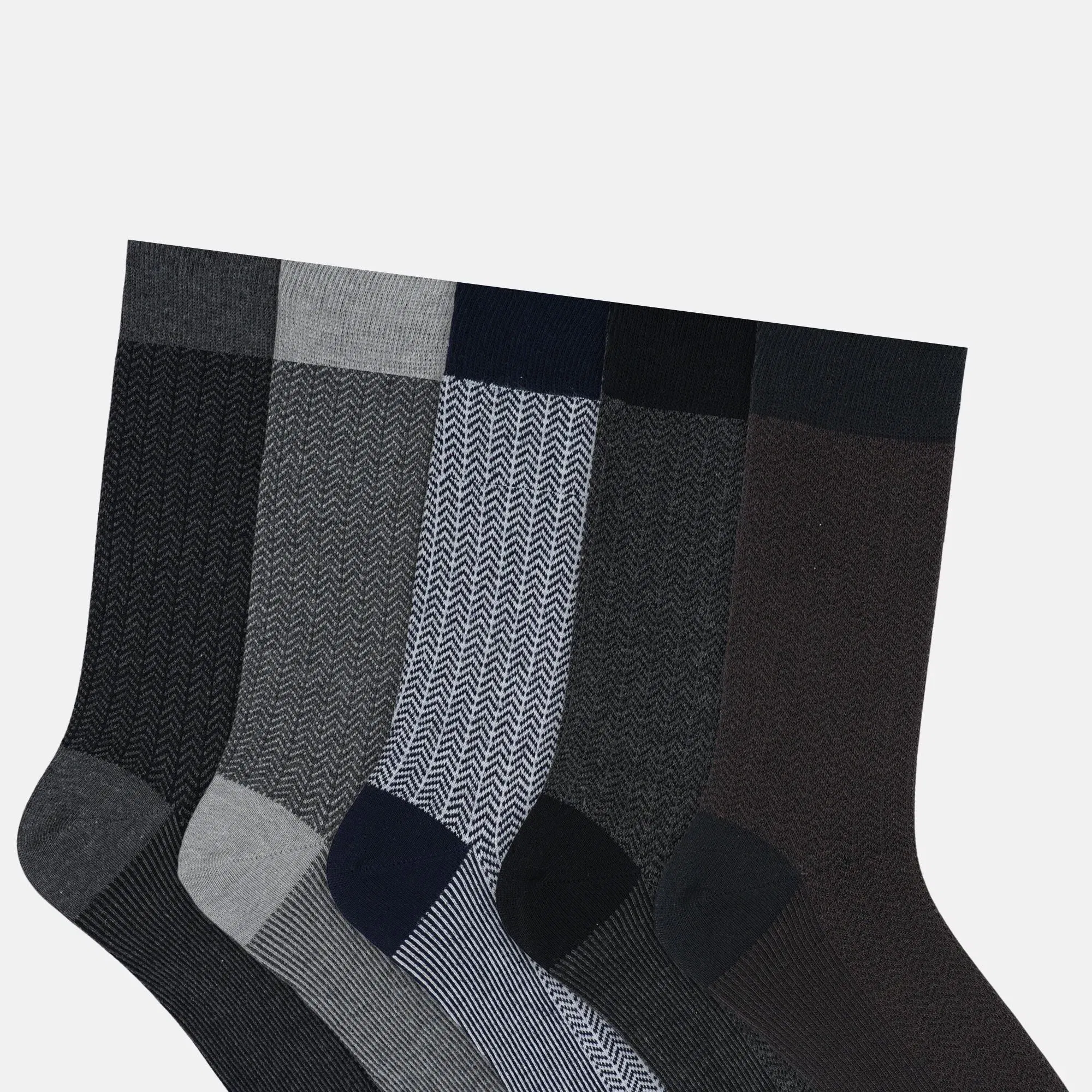 Men’s Patterned Cotton Crew Socks