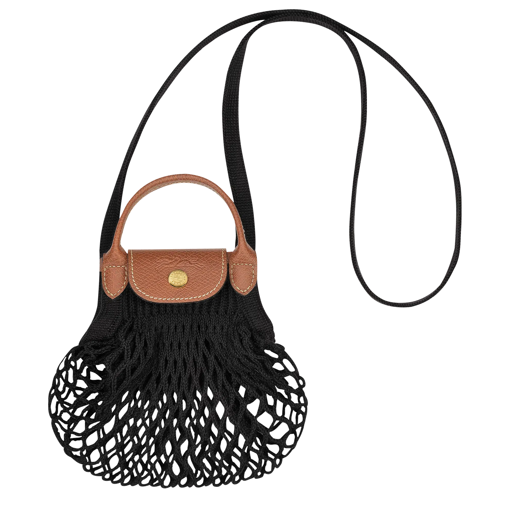 Longchamp Le Pliage Filet XS Mesh bag Black