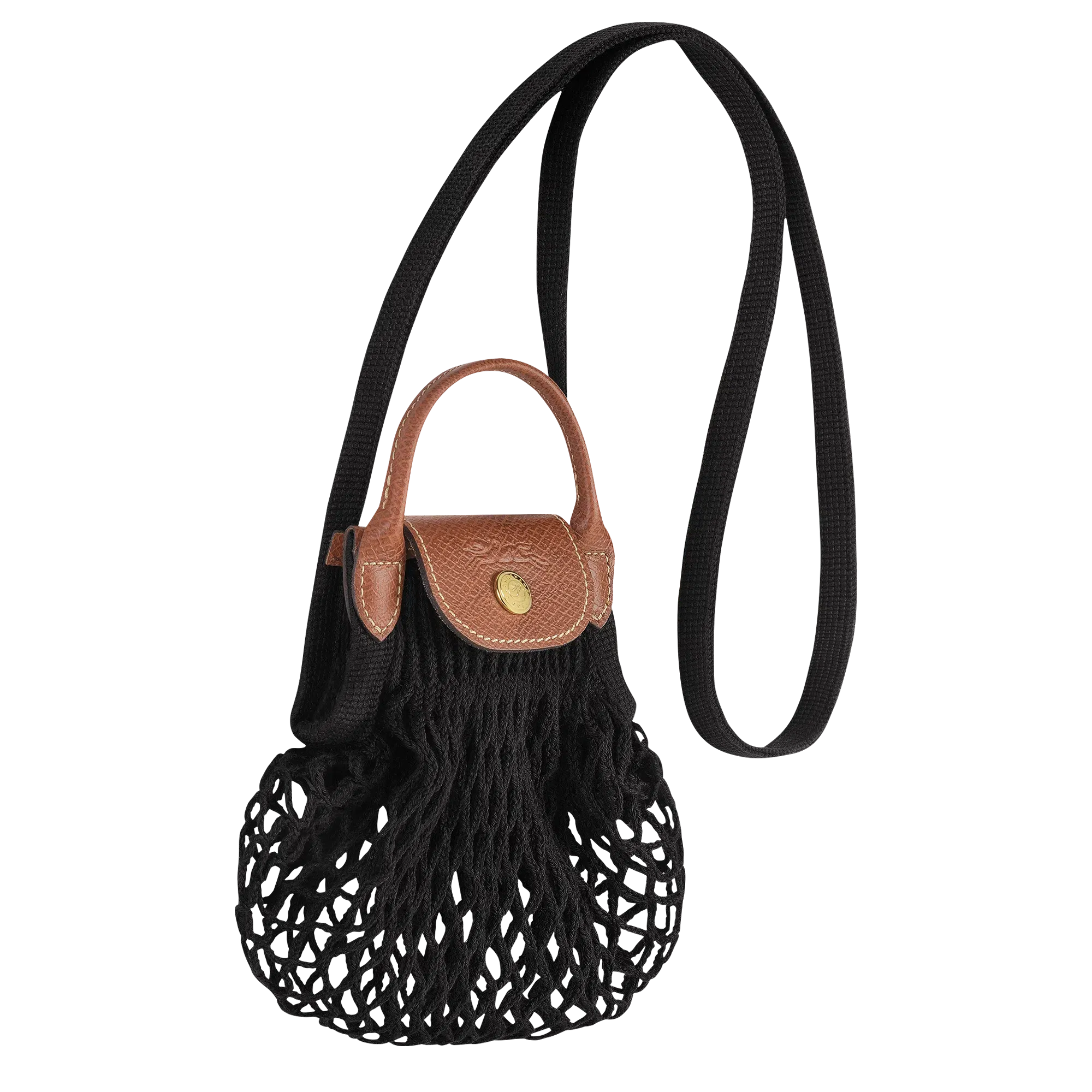 Longchamp Le Pliage Filet XS Mesh bag Black
