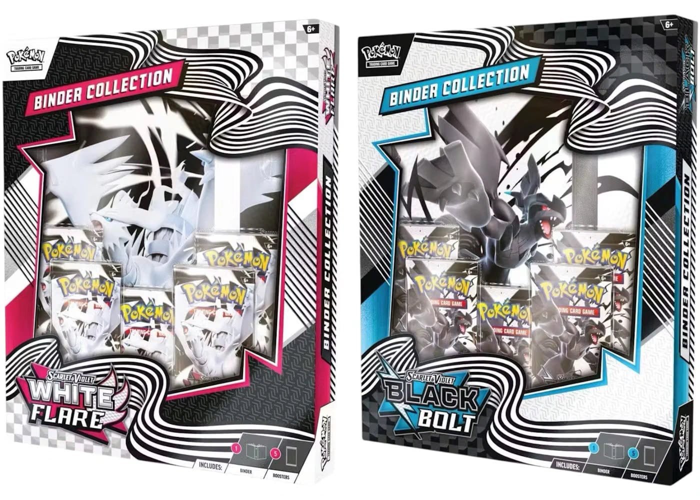 2025 Pokemon Scarlet & Violet Black Bolt & White Flare Binder Collection