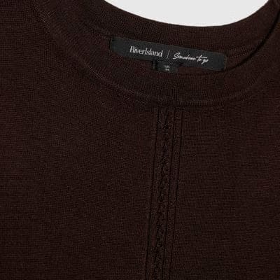Brown Knitted Vest Top