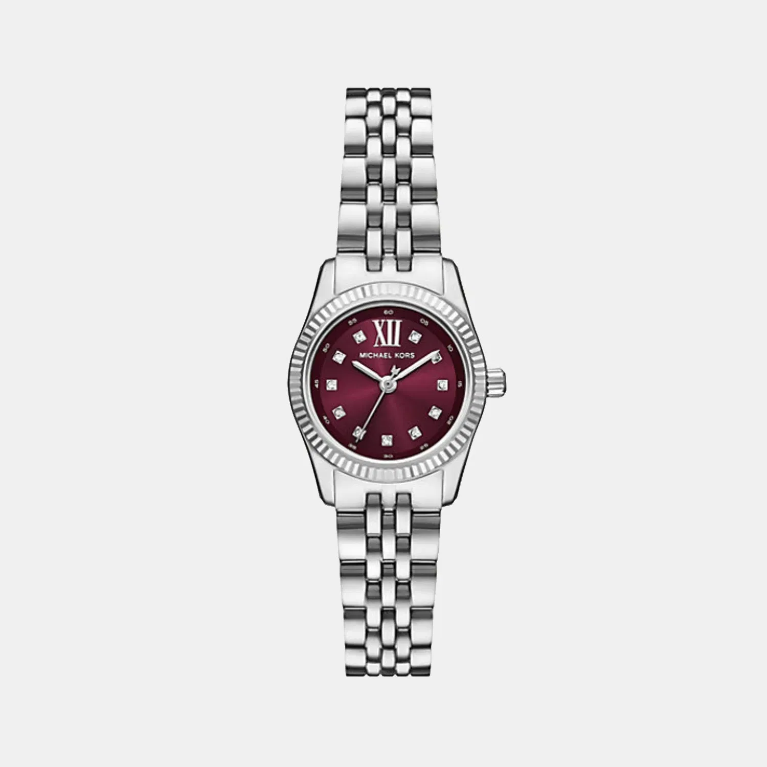 Michael Kors Lexington Women Quartz Red Dial Analog Stainless Steel Watch Mk4968