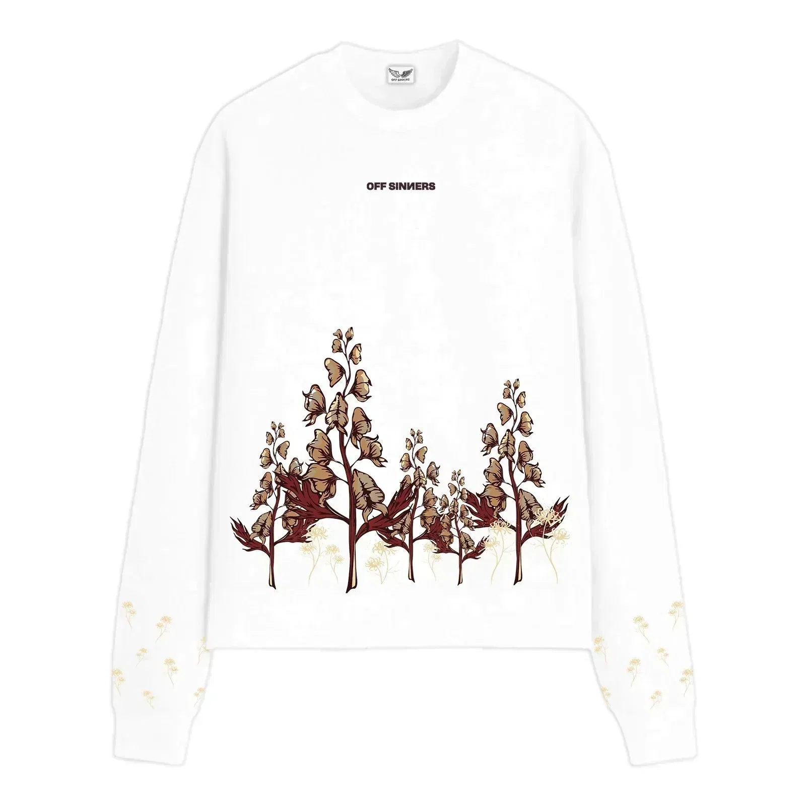 White Sweatshirt - Frost Flower