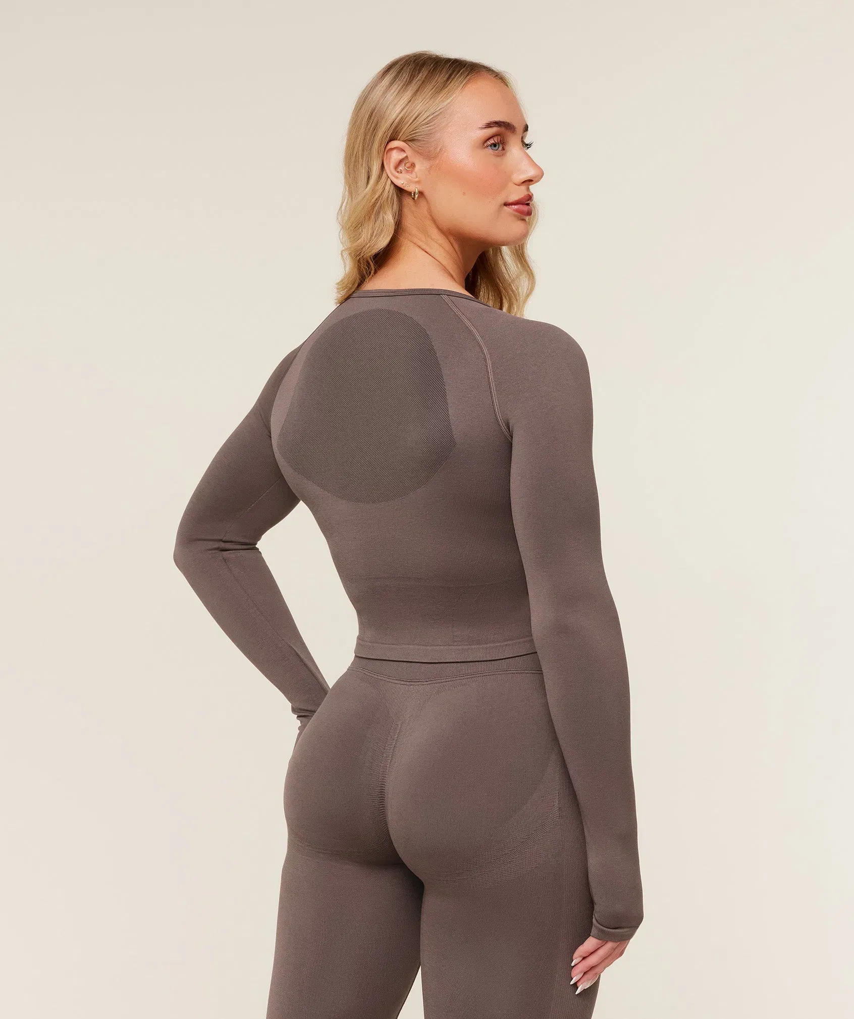 Gymshark Lift Seamless Jacket - Cool Brown
