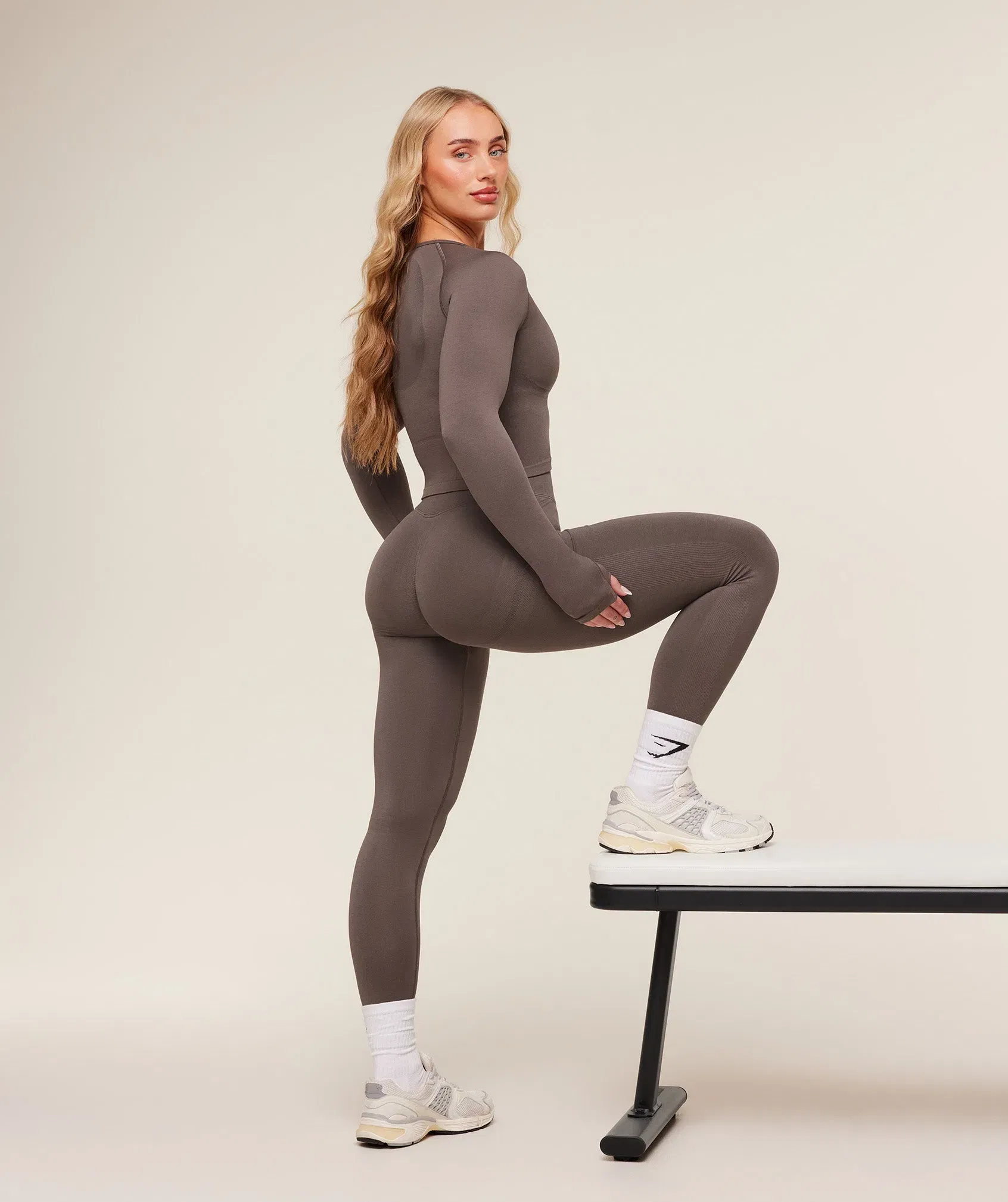 Gymshark Lift Seamless Jacket - Cool Brown