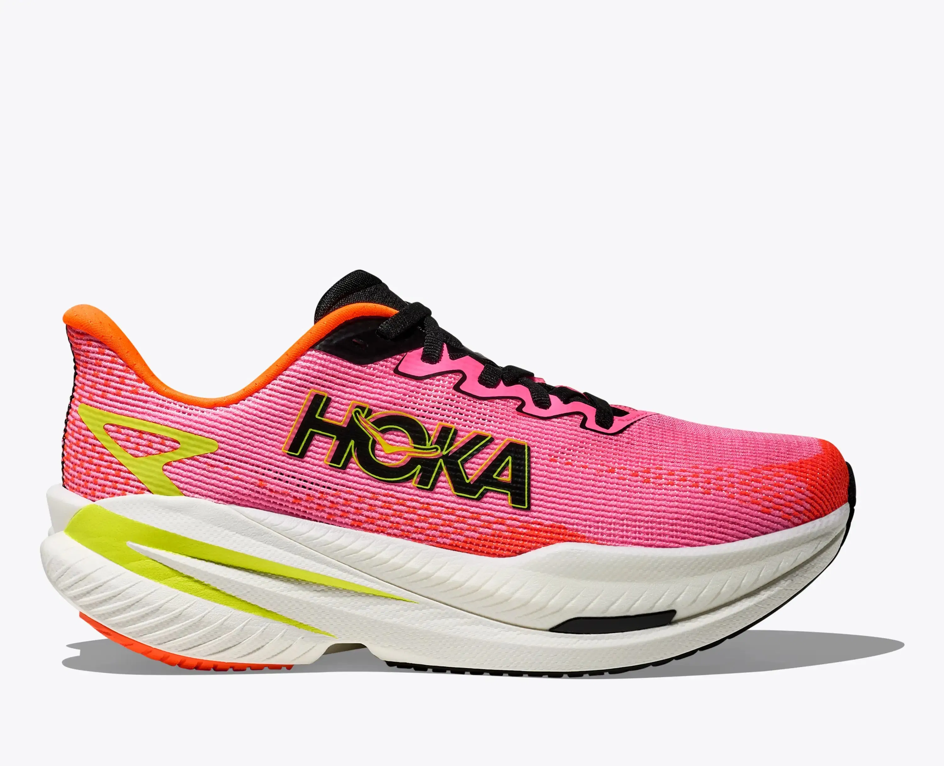 Hoka Women'S Mach X 3 Neon Rose Neon Tangerine