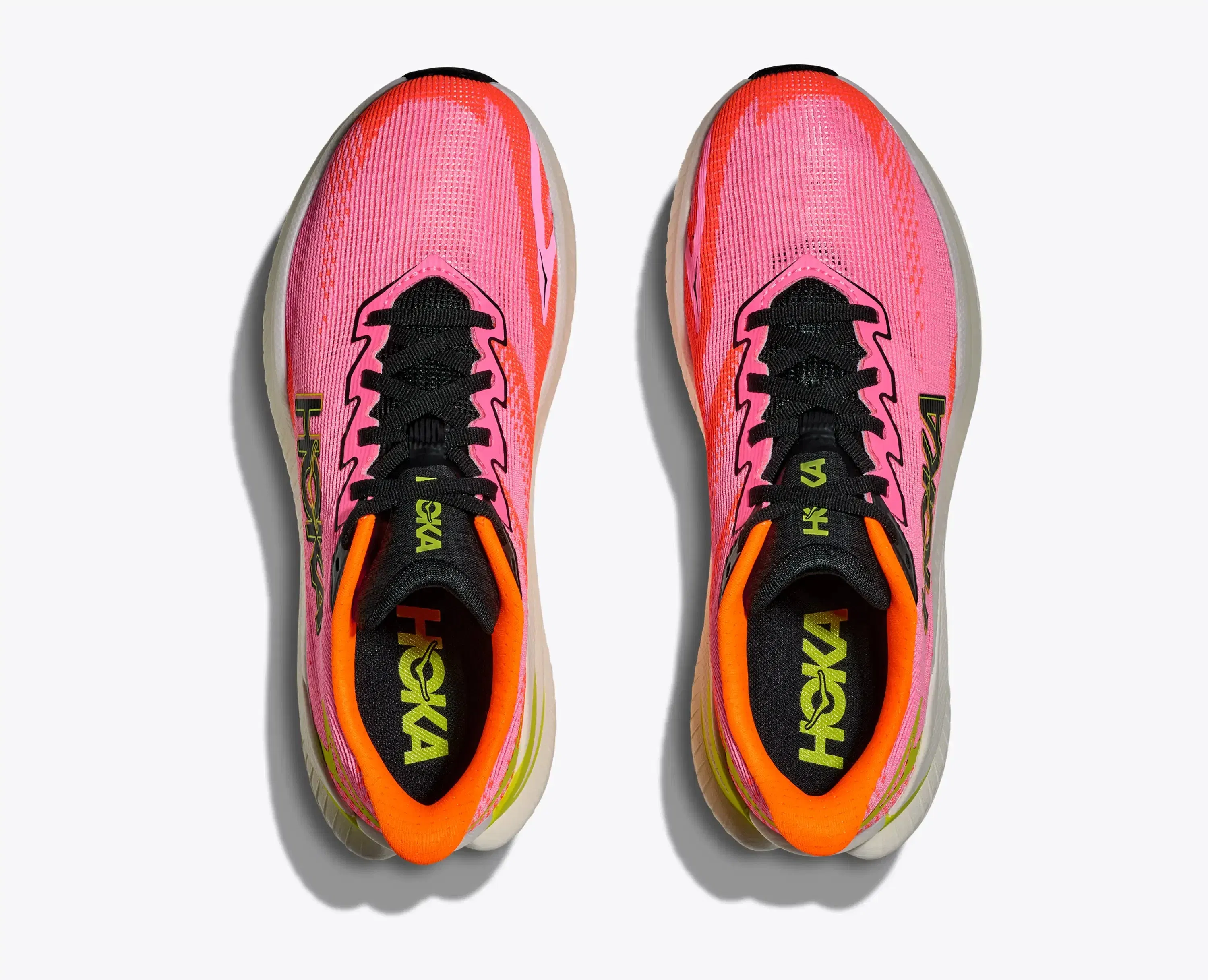 Hoka Women'S Mach X 3 Neon Rose Neon Tangerine
