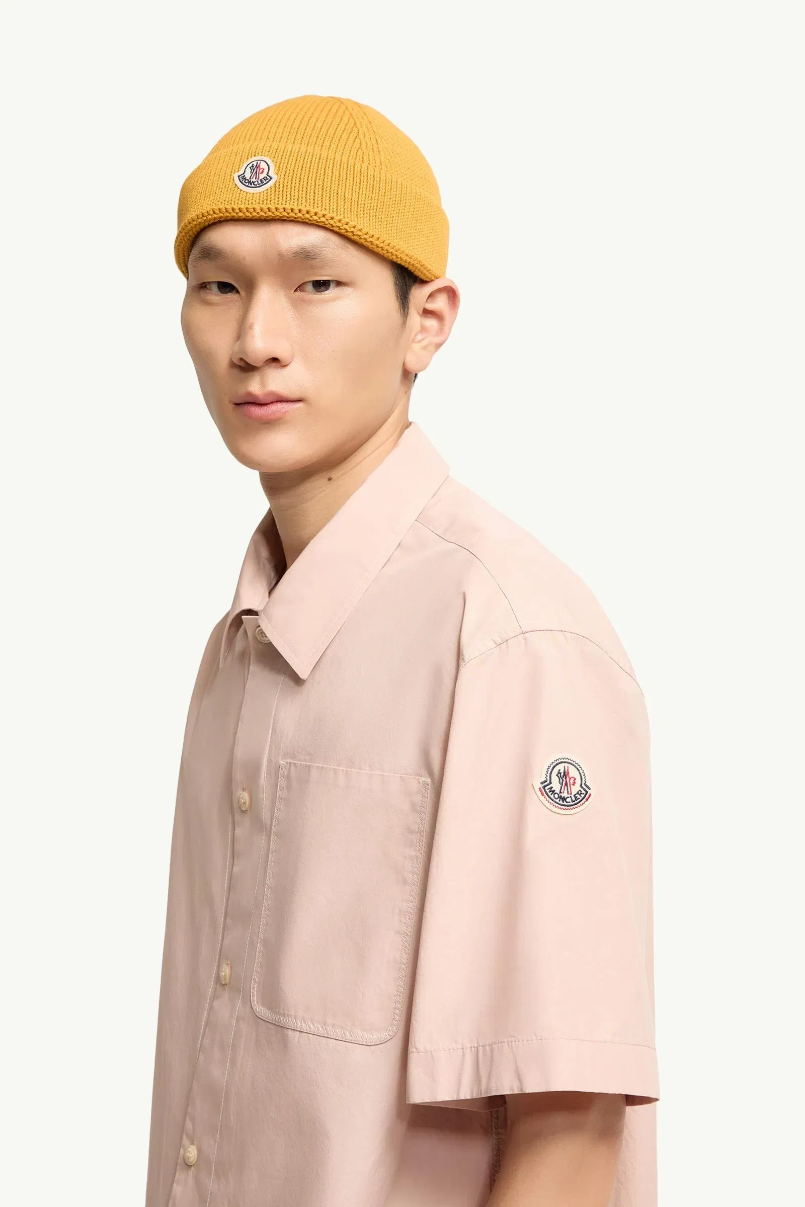 Moncler Cotton Poplin Short Sleeve Shirt Light Pink Light Pink