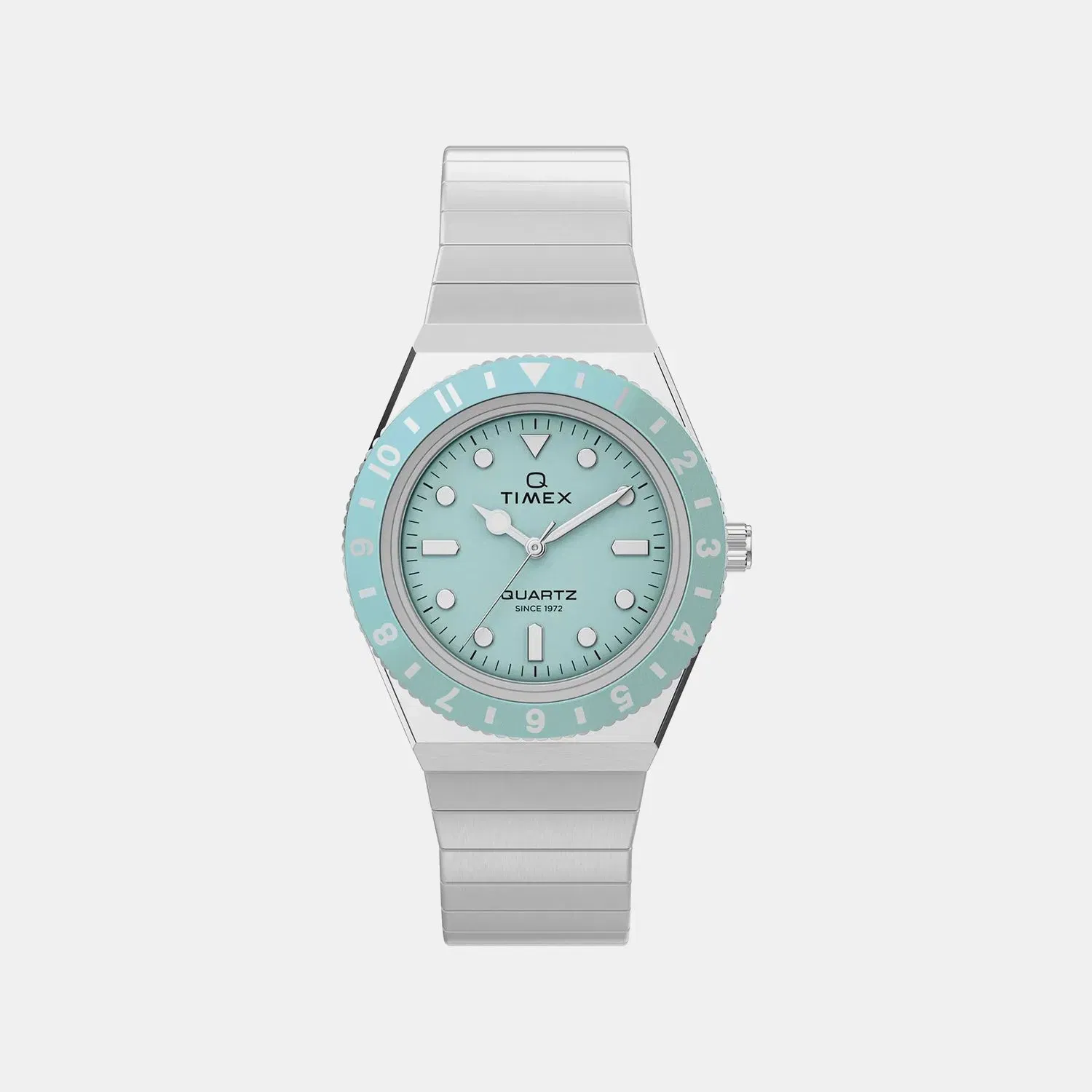 Timex Q Sport Women Quartz Blue Dial Analog Stainless Steel Watch Tw2Y77300Uj