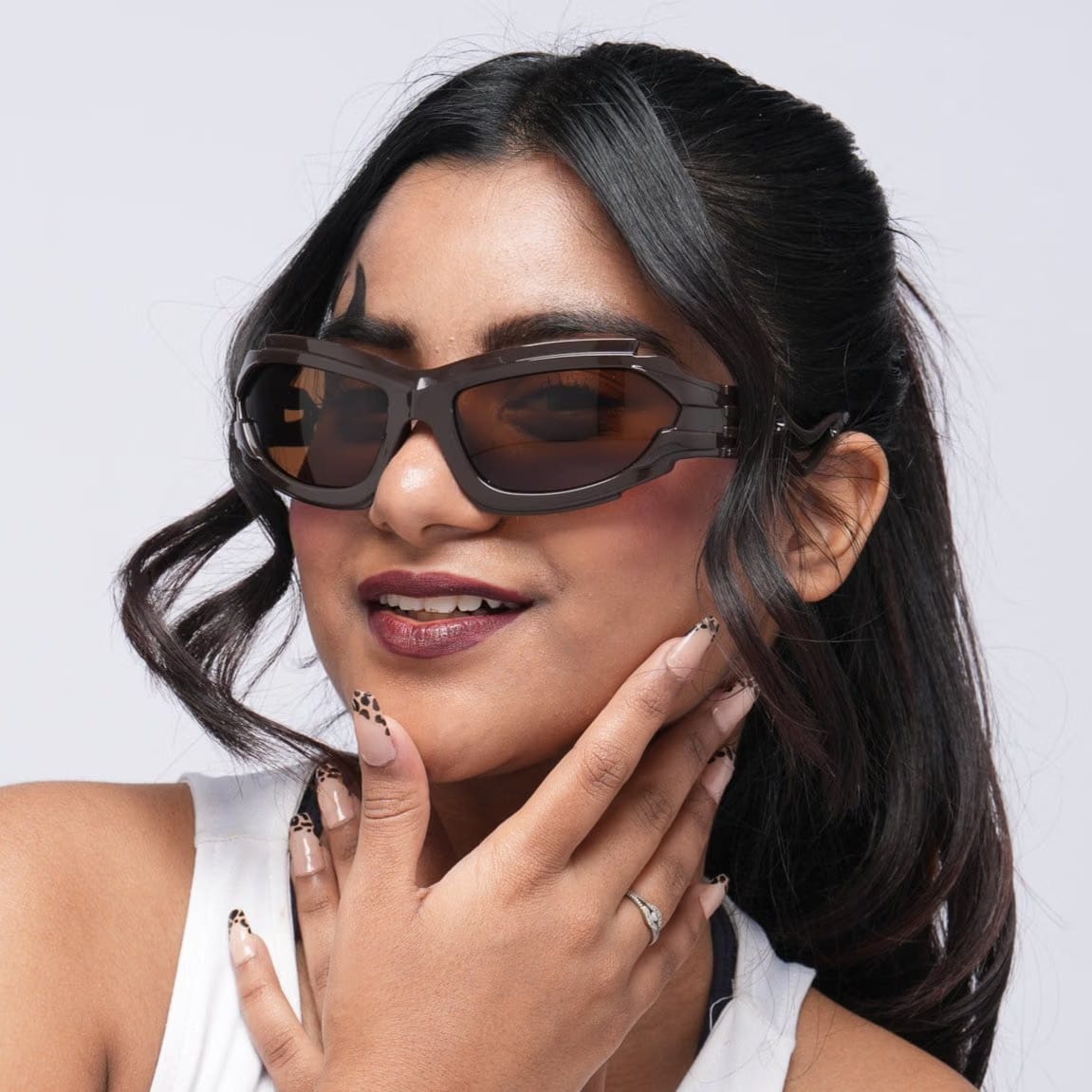 Techno Totem Glasses (Brown)