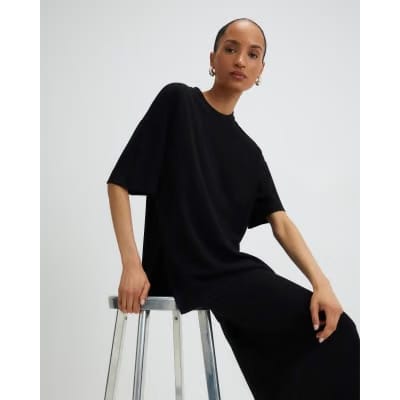 Black Premium Short Sleeve Oversized T-shirt