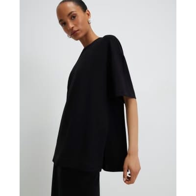 Black Premium Short Sleeve Oversized T-shirt