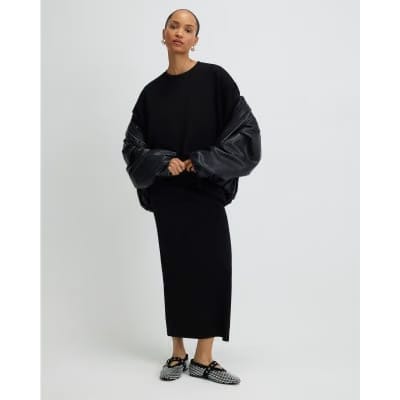 Black Premium Short Sleeve Oversized T-shirt