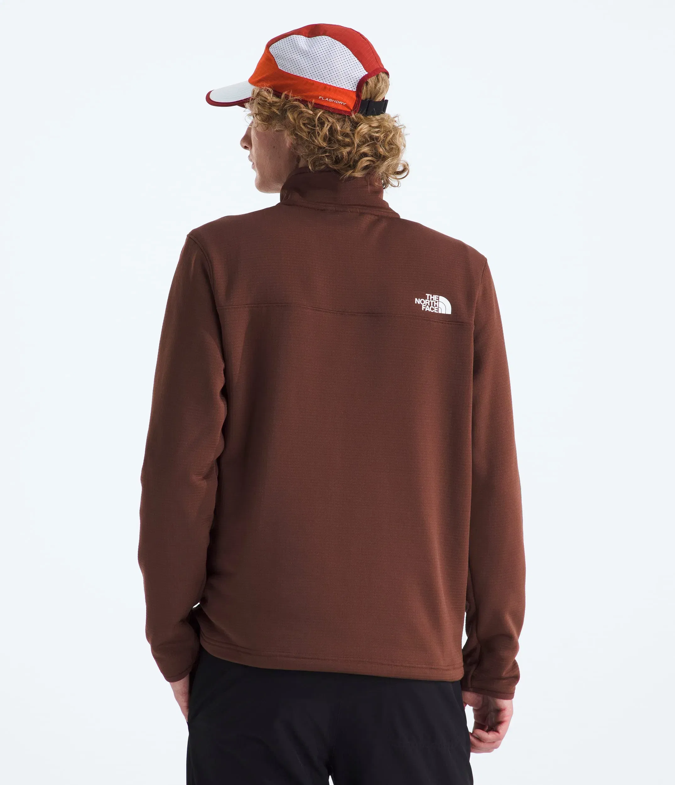 The North Face Men’s Cedar Trail Grid Fleece ¼-Zip Ember Soil