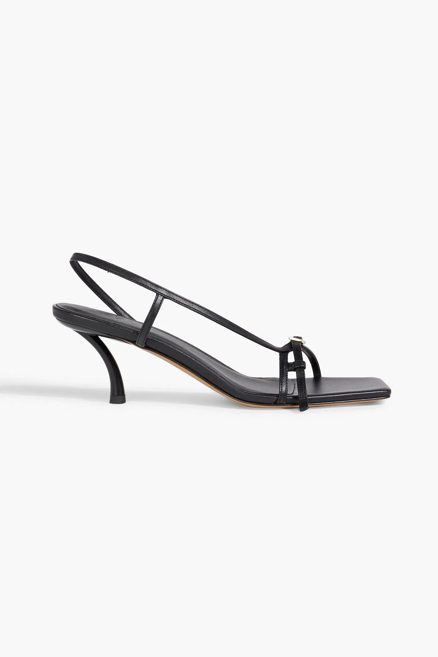 Tibi Kendrick Leather Slingback Sandals Black Women's