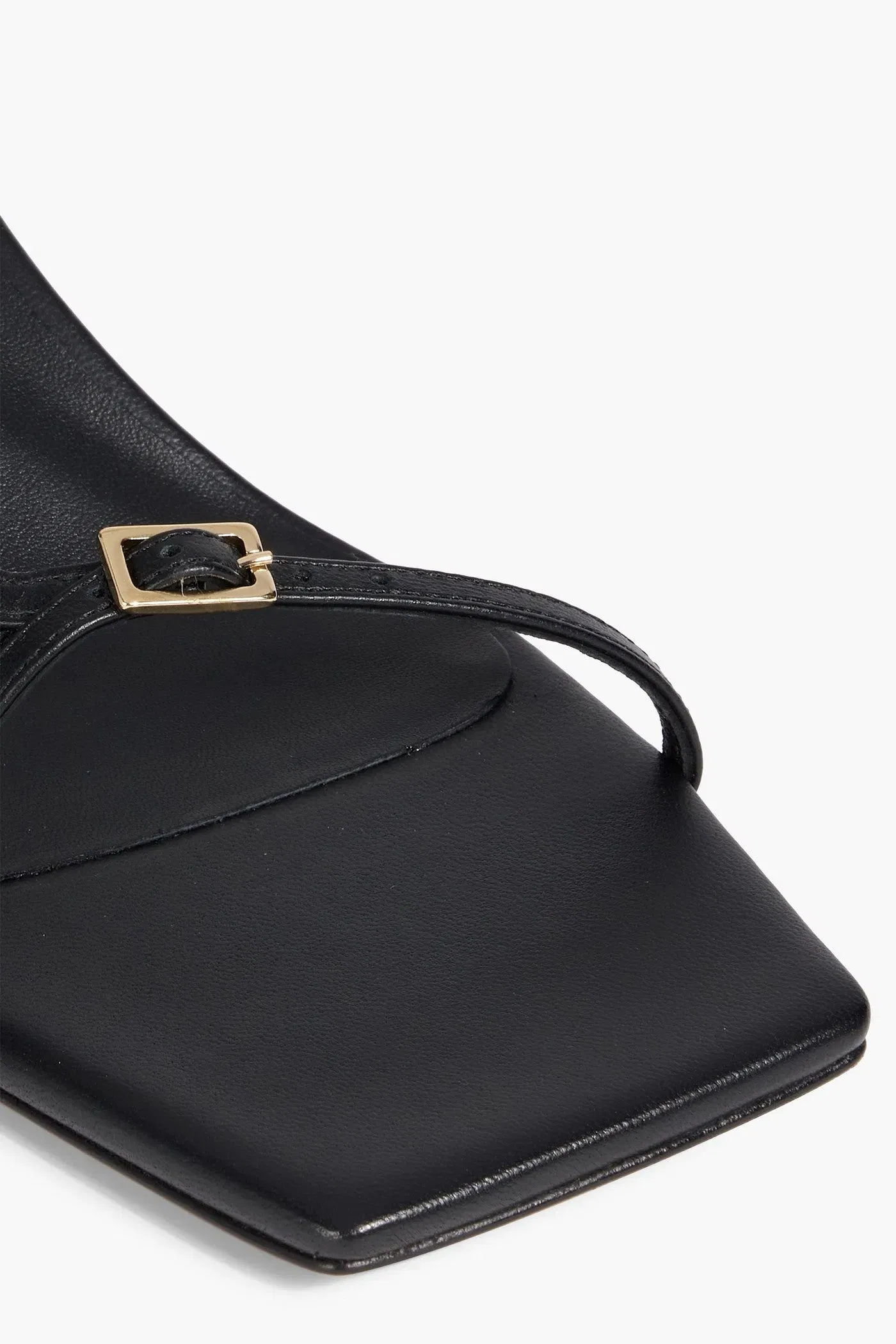 Tibi Kendrick Leather Slingback Sandals Black Women's
