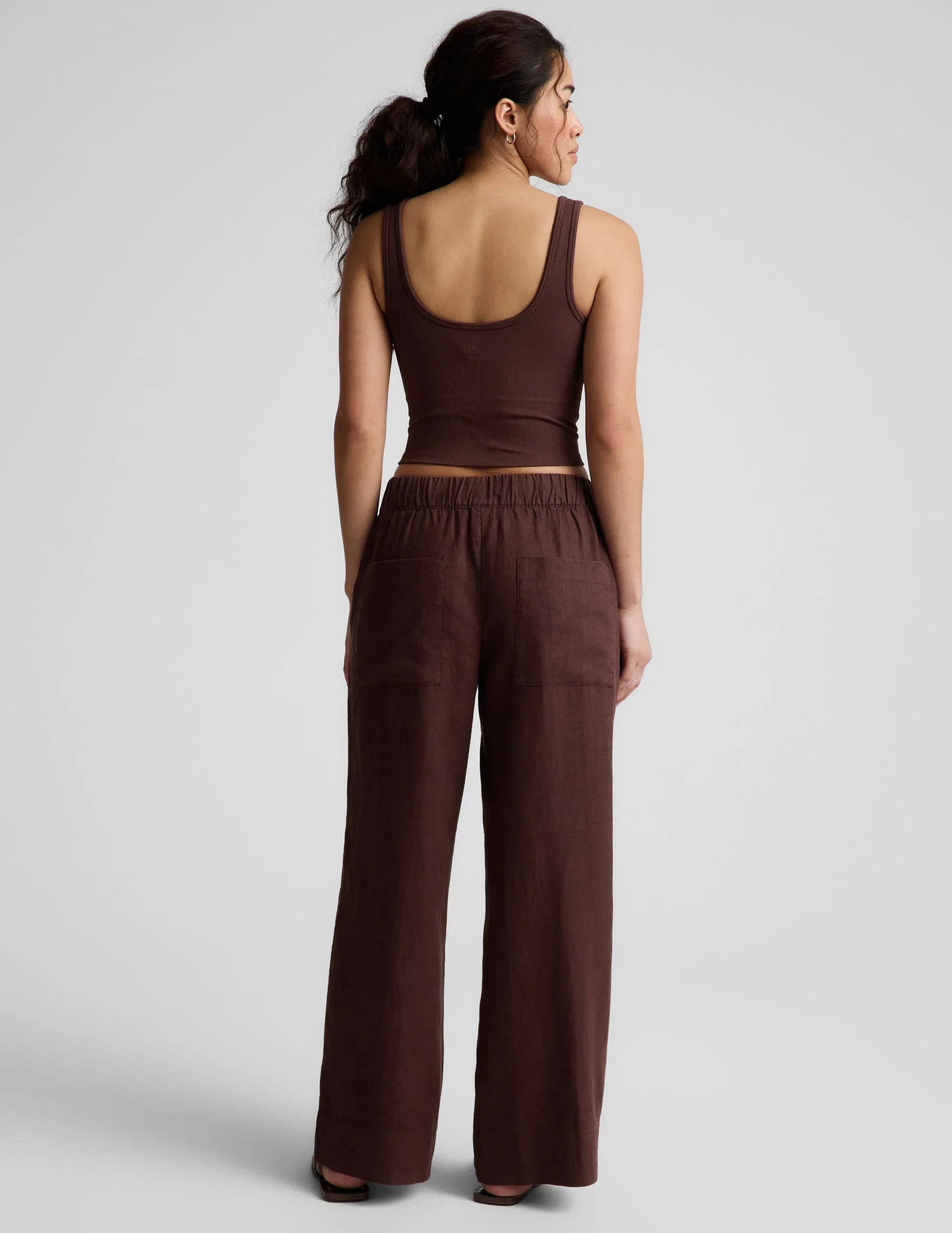 Beyond Yoga SoftWash Linen Easy Wide Leg Pant 31 Women's