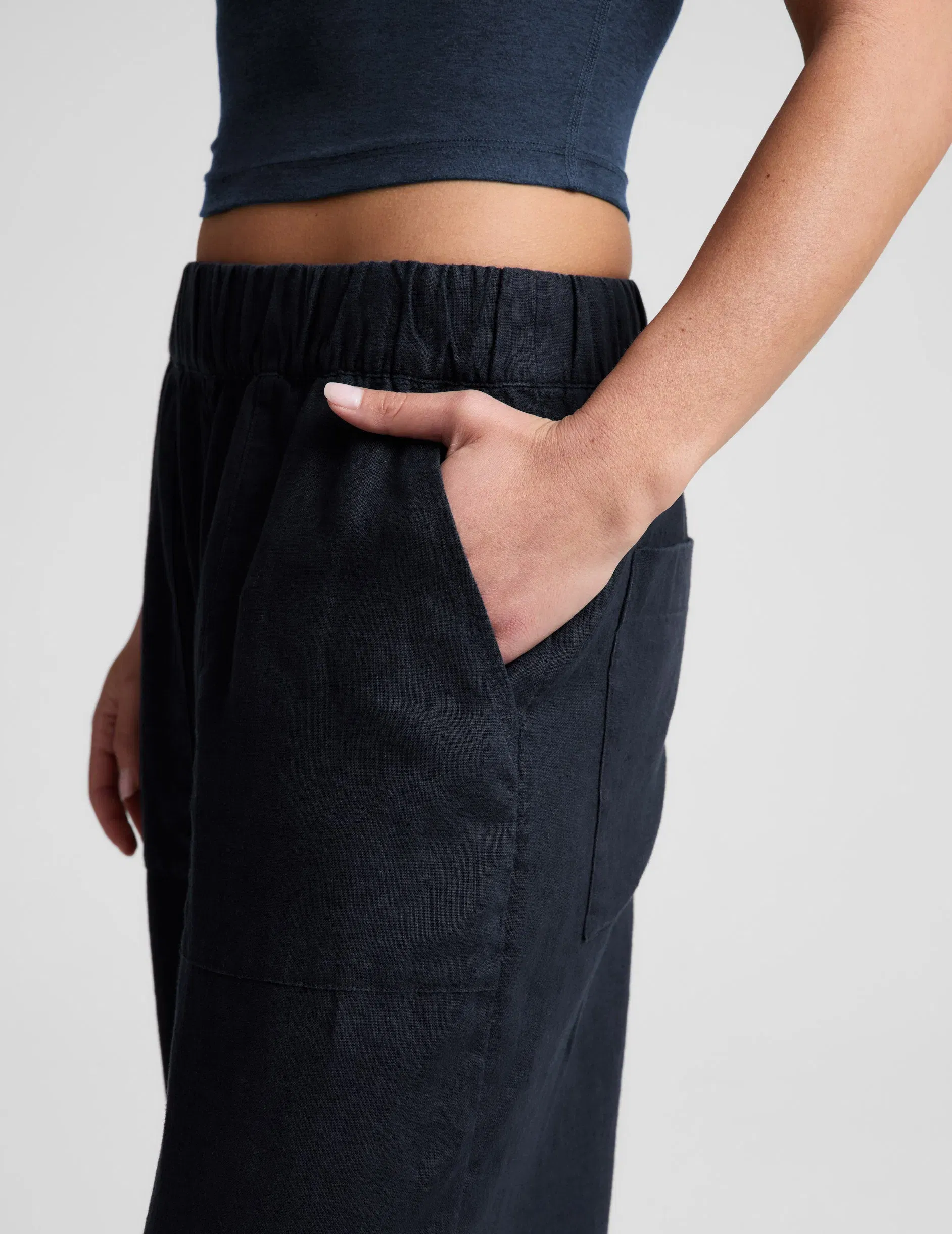 Beyond Yoga SoftWash Linen Easy Wide Leg Pant 31 Women's
