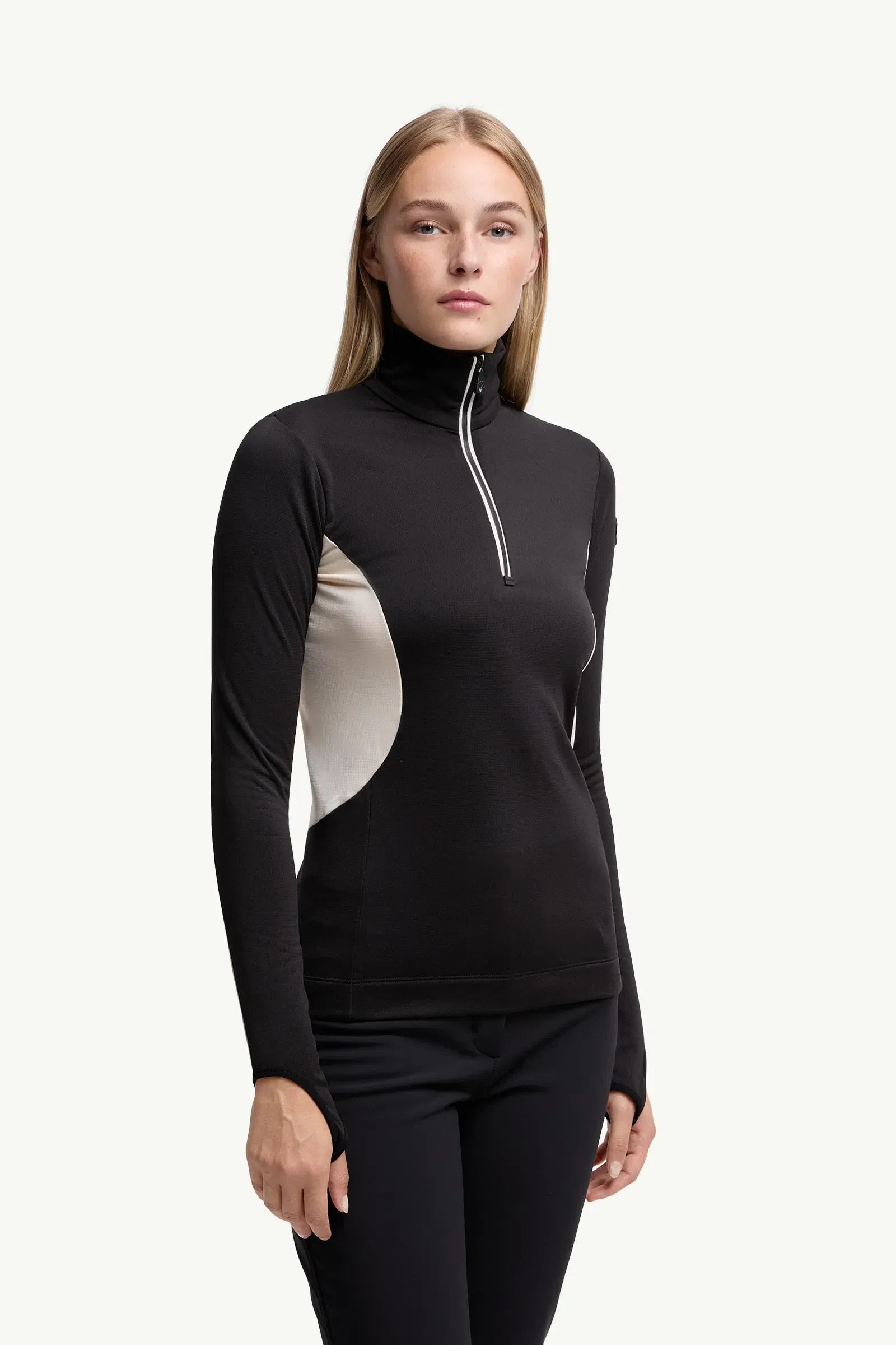 Moncler Polartec® Half-Zip Turtleneck Black Black