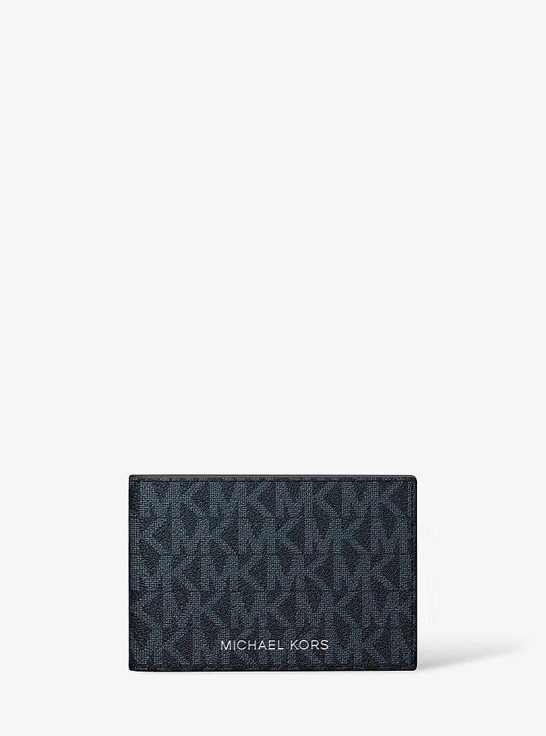 Michael Kors Cooper Signature Logo Wallet Admrl-Plblue