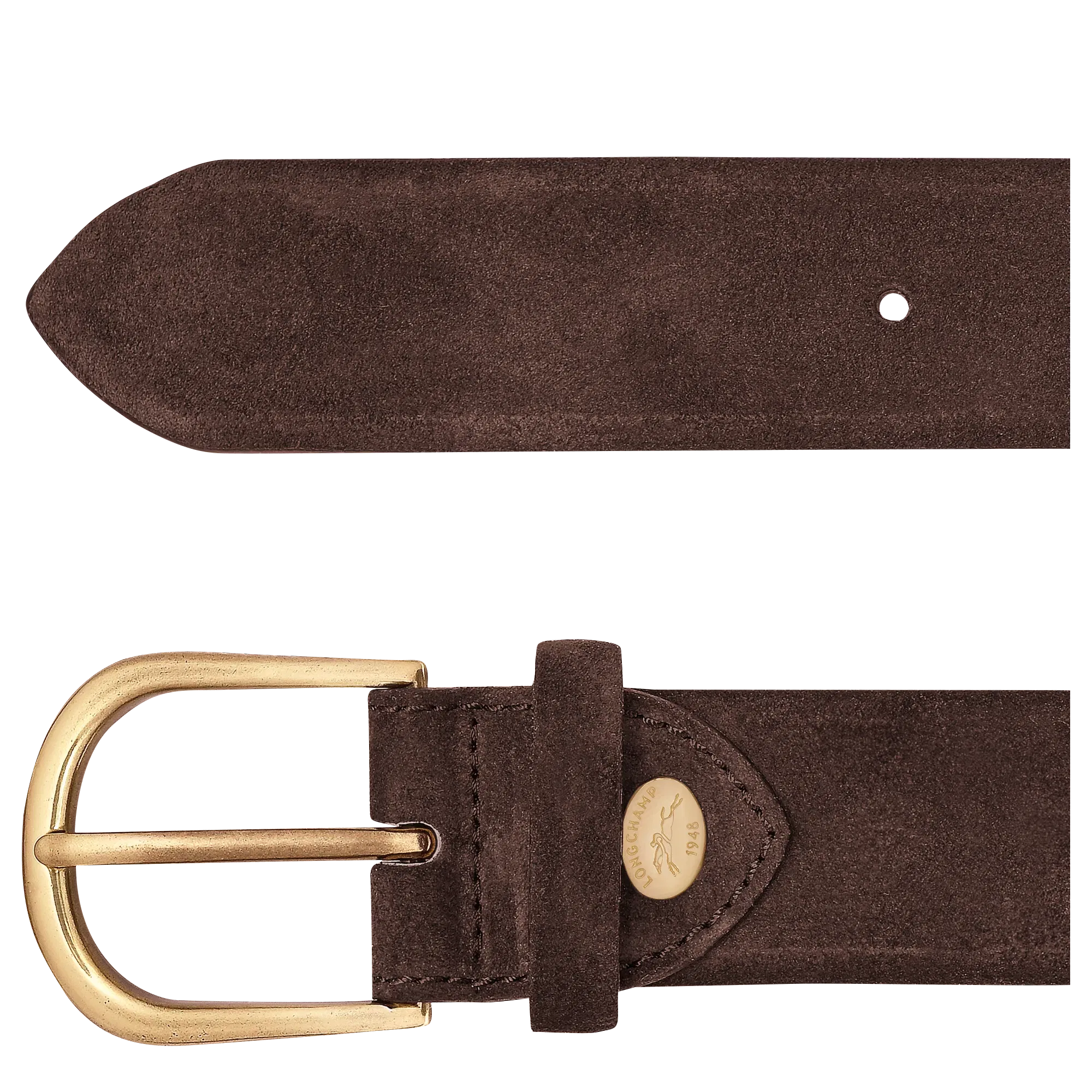 Longchamp French Charm Men's belt Mocha