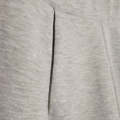 Grey Interlock Barrel Leg Trousers