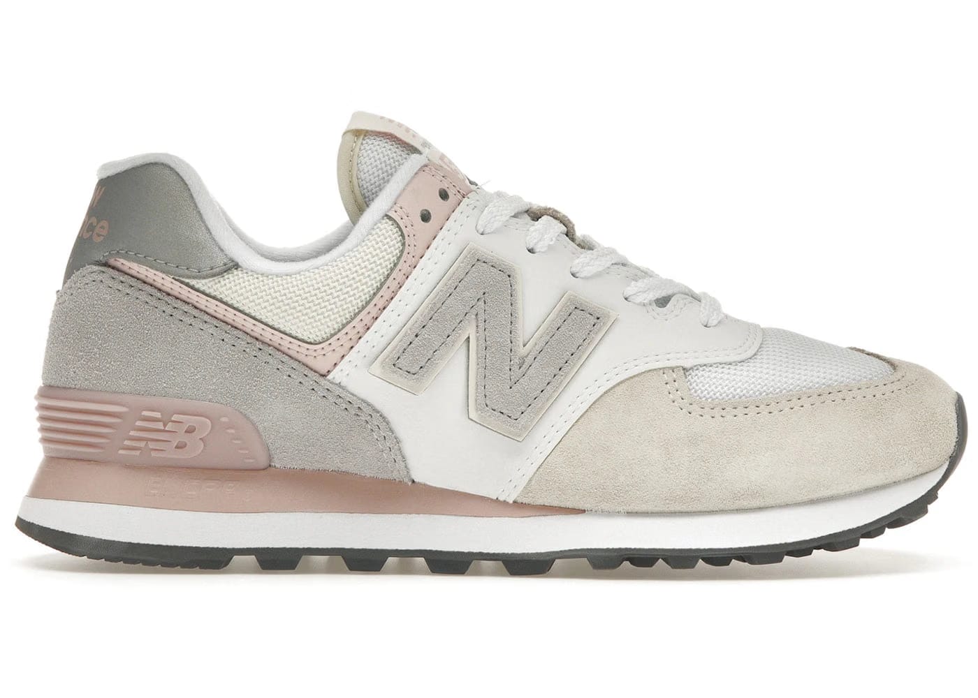 New Balance 574 Beige White Pink Sand Womens