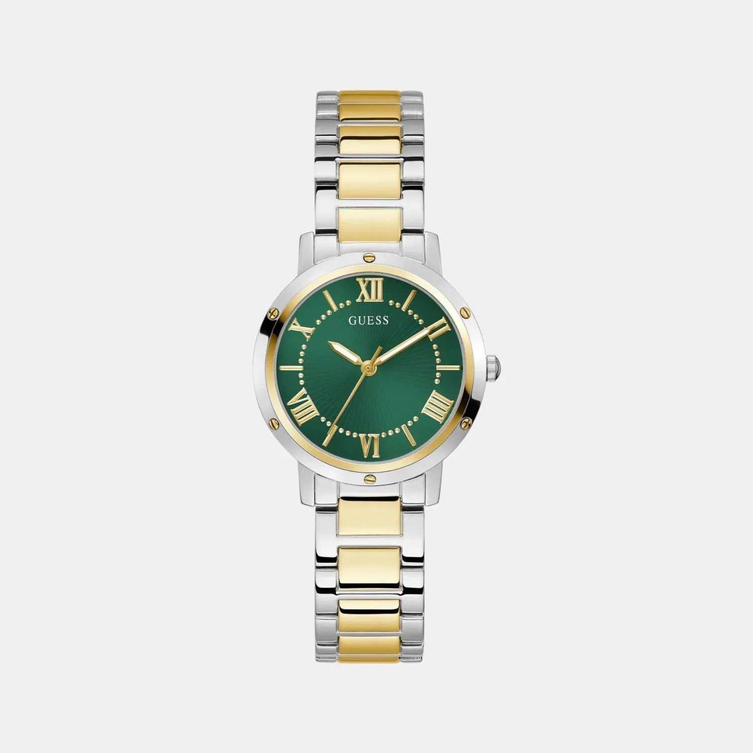 Guess Gd Dawn Women Quartz Green Dial Analog Stainless Steel Gw0404L5