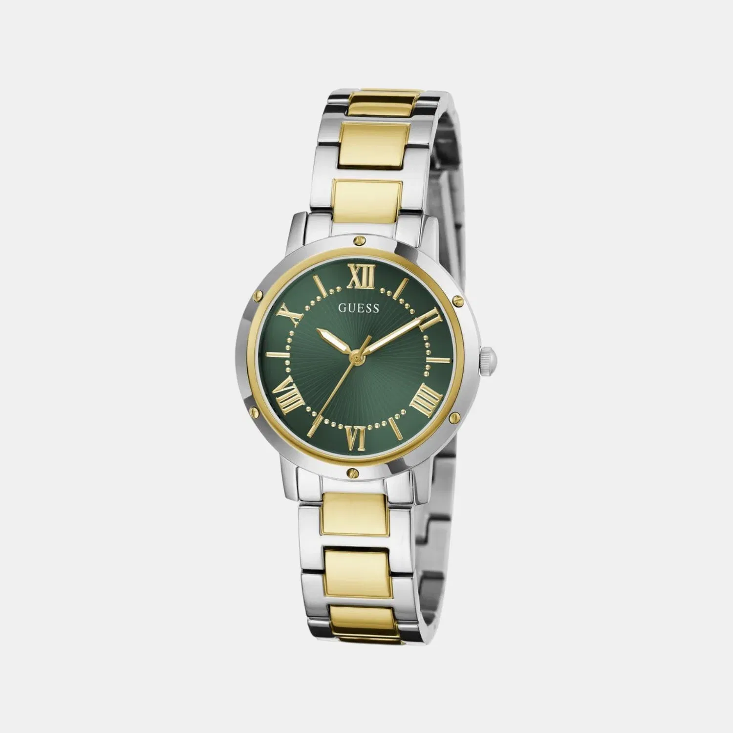 Guess Gd Dawn Women Quartz Green Dial Analog Stainless Steel Gw0404L5