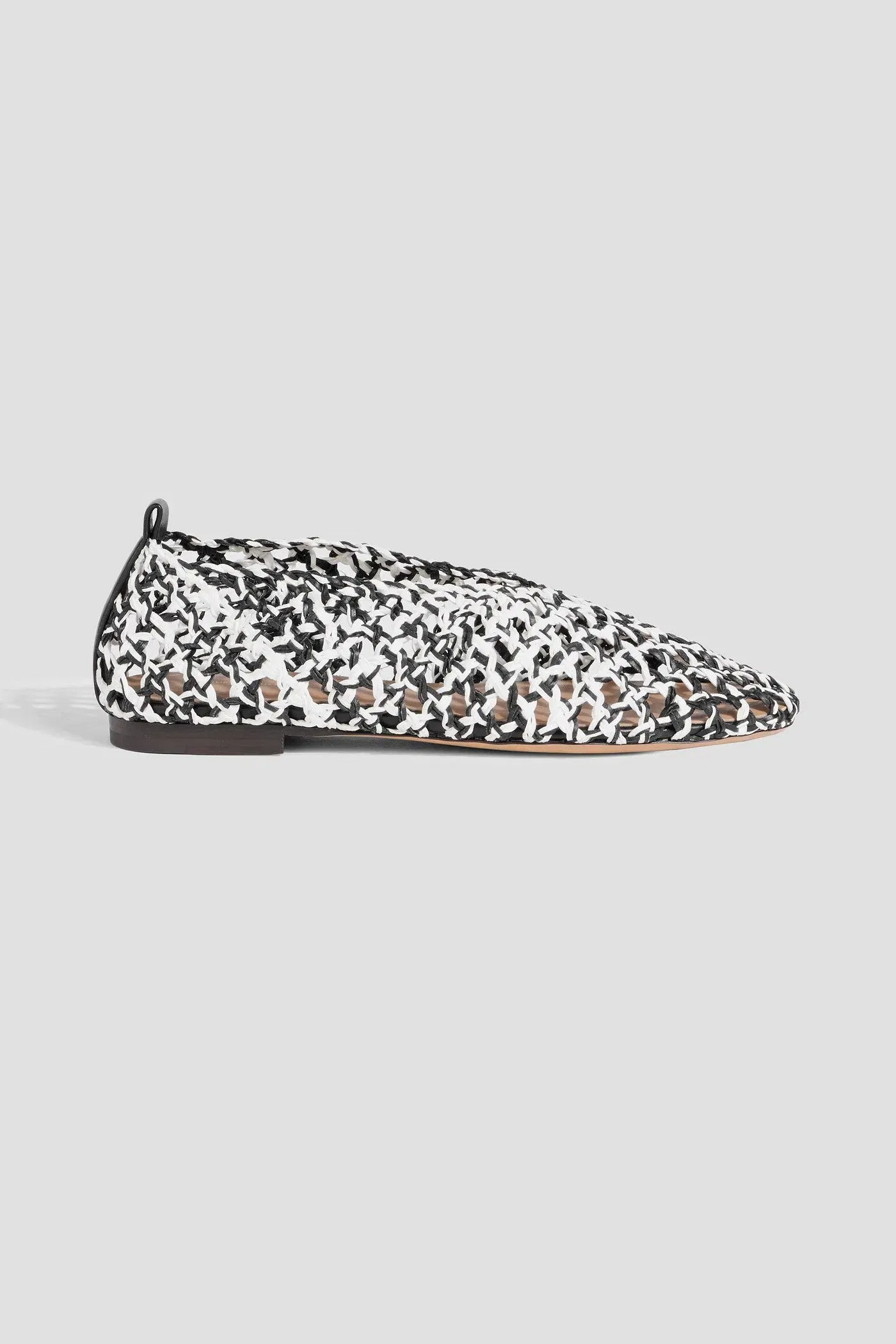 Mansur Gavriel Woven Leather Ballet Flats Black Women's