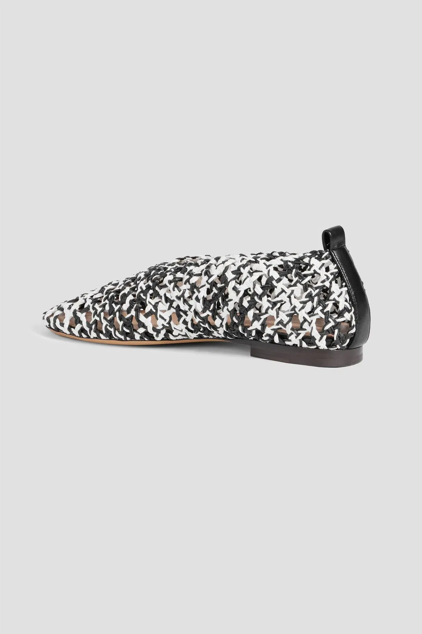 Mansur Gavriel Woven Leather Ballet Flats Black Women's